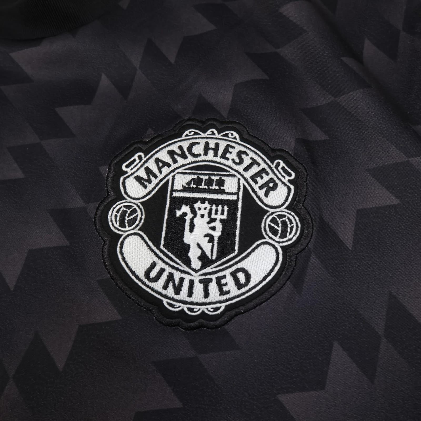 Manchester United Away Shirt Mens Large Black 2017 2018 Adidas Chevrolet Jersey photo 4