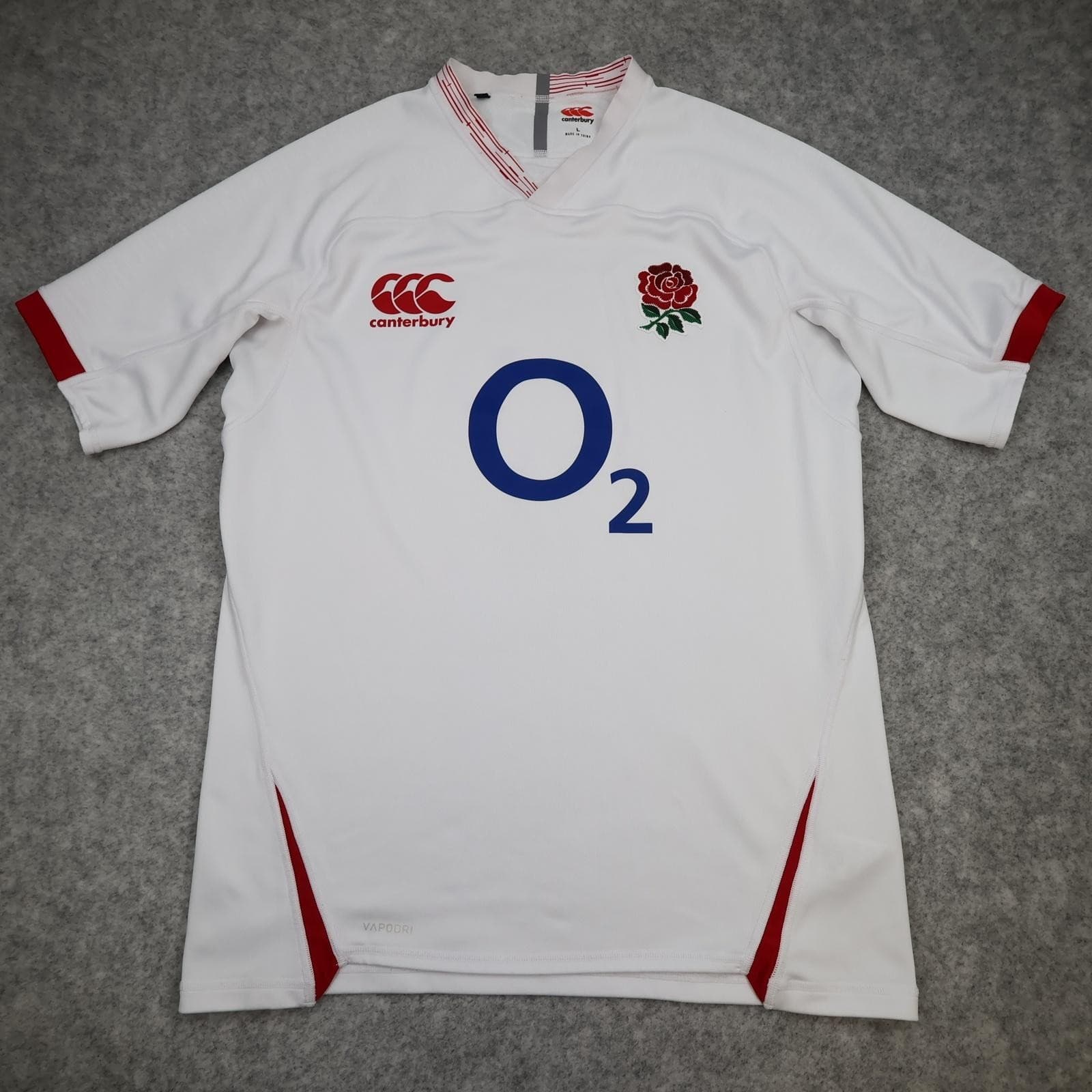 England Rugby Shirt Mens Large White Rugby Union Canterbury 2019 Vapodri Jersey