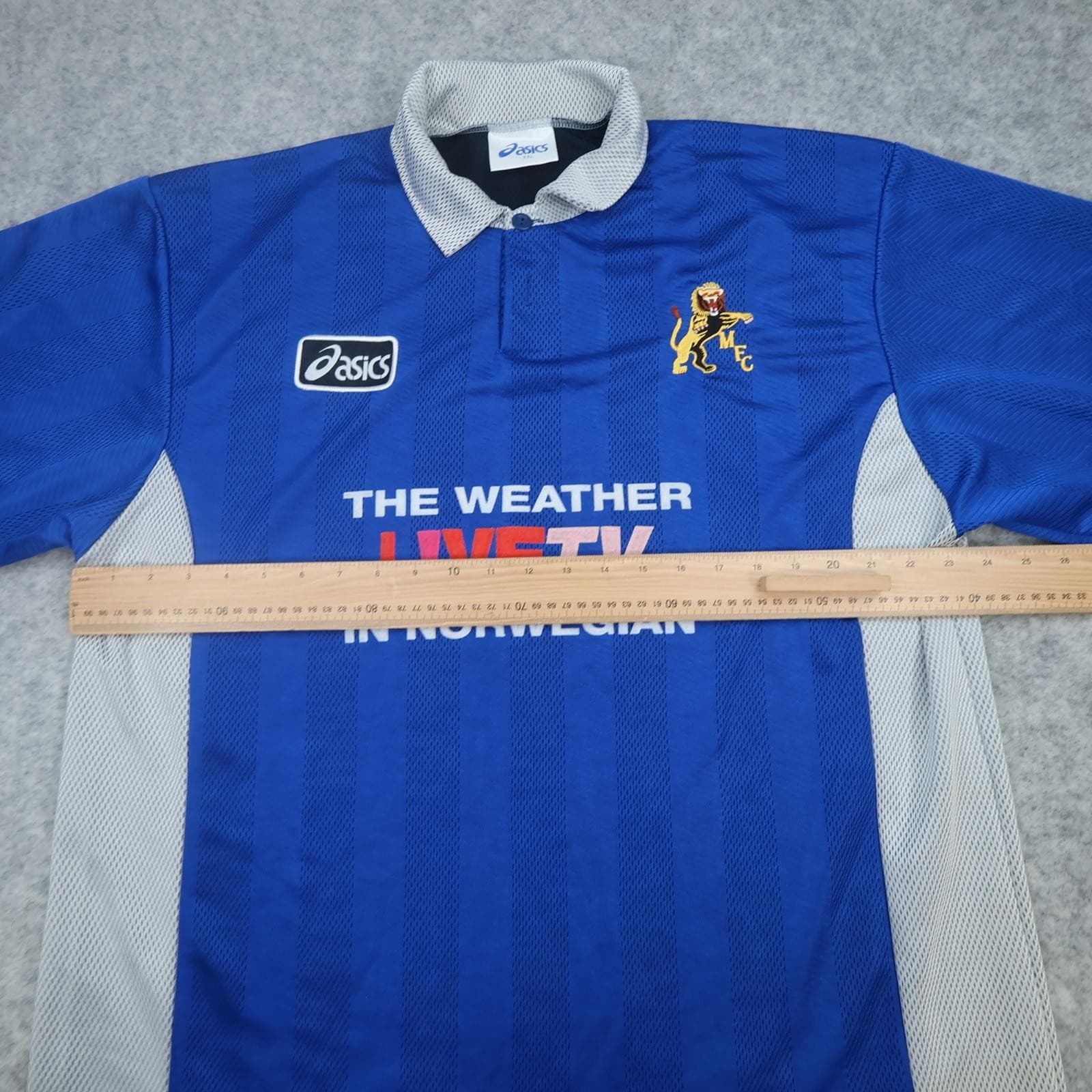 Vintage Millwall Shirt Mens 2XL Blue 1997 1999 Asics LIVETV Norwegian 90s Jersey photo 9