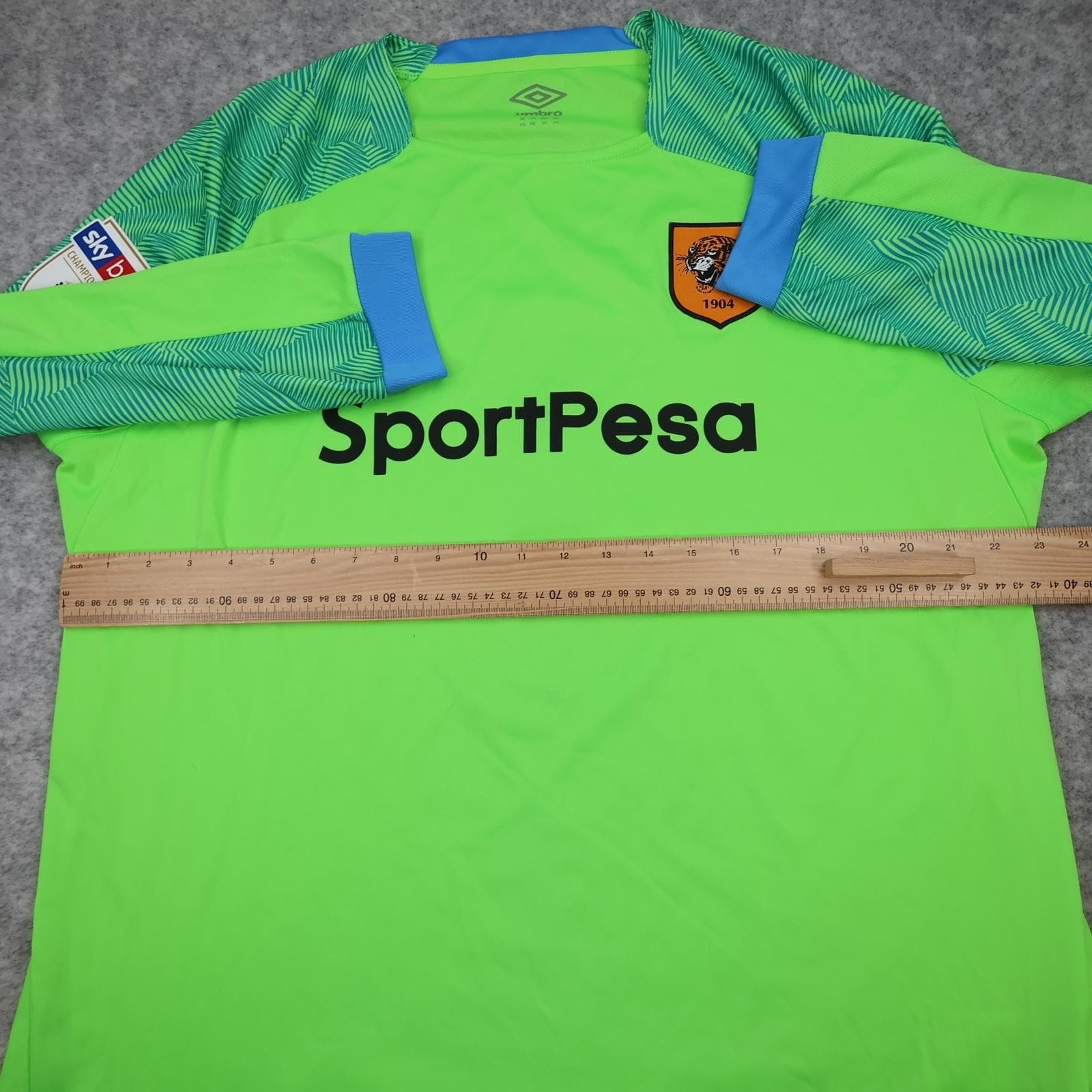 Hull City Goalkeeper Shirt Mens XXL Green EFL Football Umbro Marshall 1 photo 10