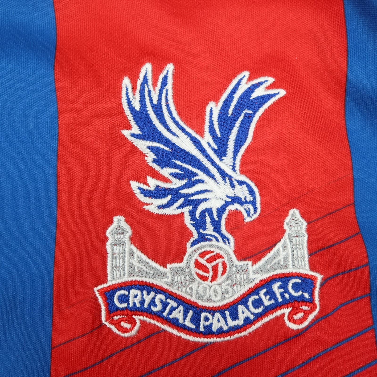Crystal Palace Shirt 2XL Red Blue Home Kit 2018 2019 Puma Soccer Jersey 42" photo 4