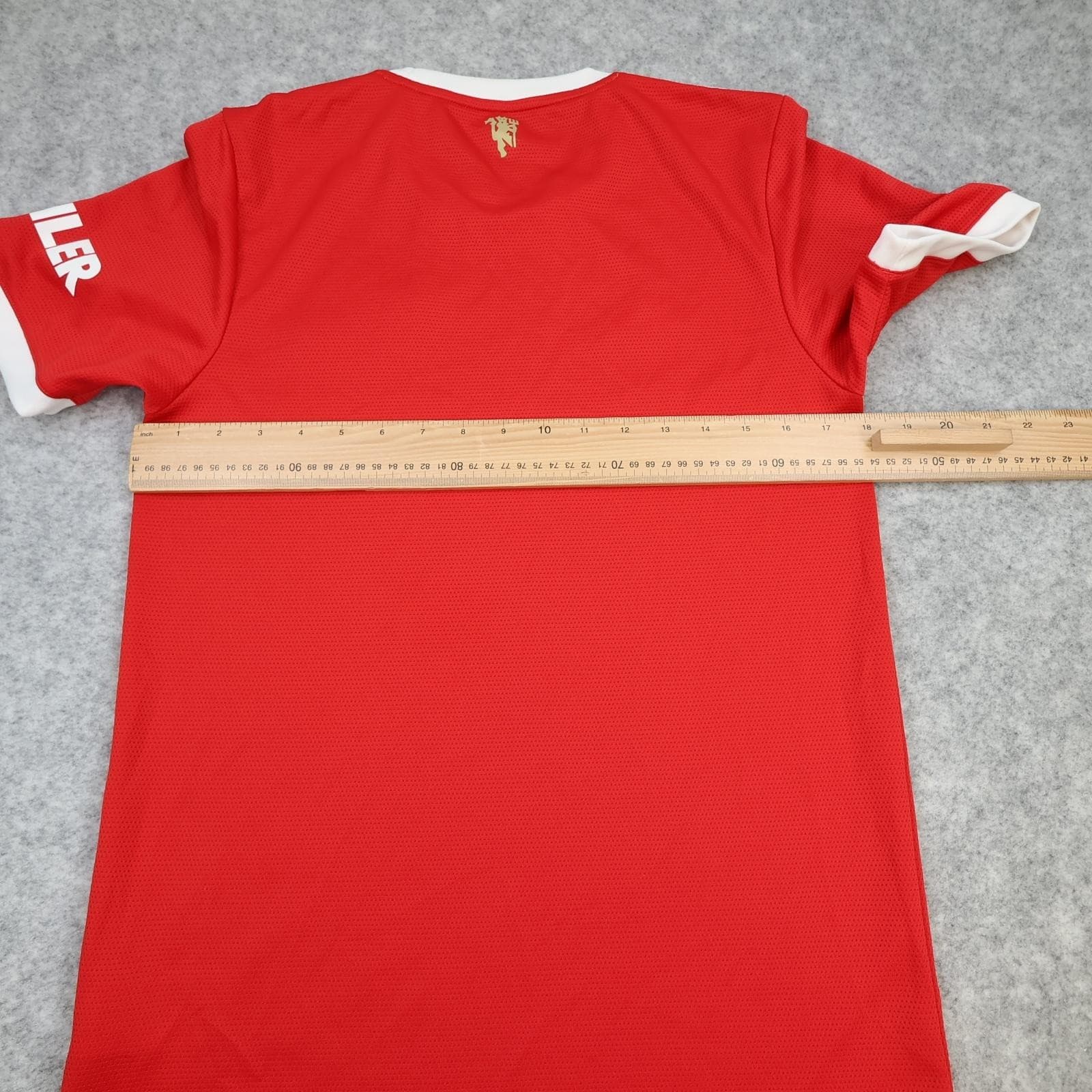 Manchester United Shirt Mens Small Red Home 2021 2022 Football Adidas Jersey photo 10