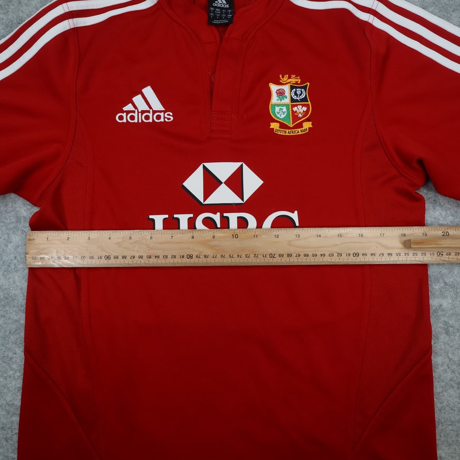 Lions Rugby Shirt Home Red Small Adidas Jersey 2009 South Africa Tour British photo 11