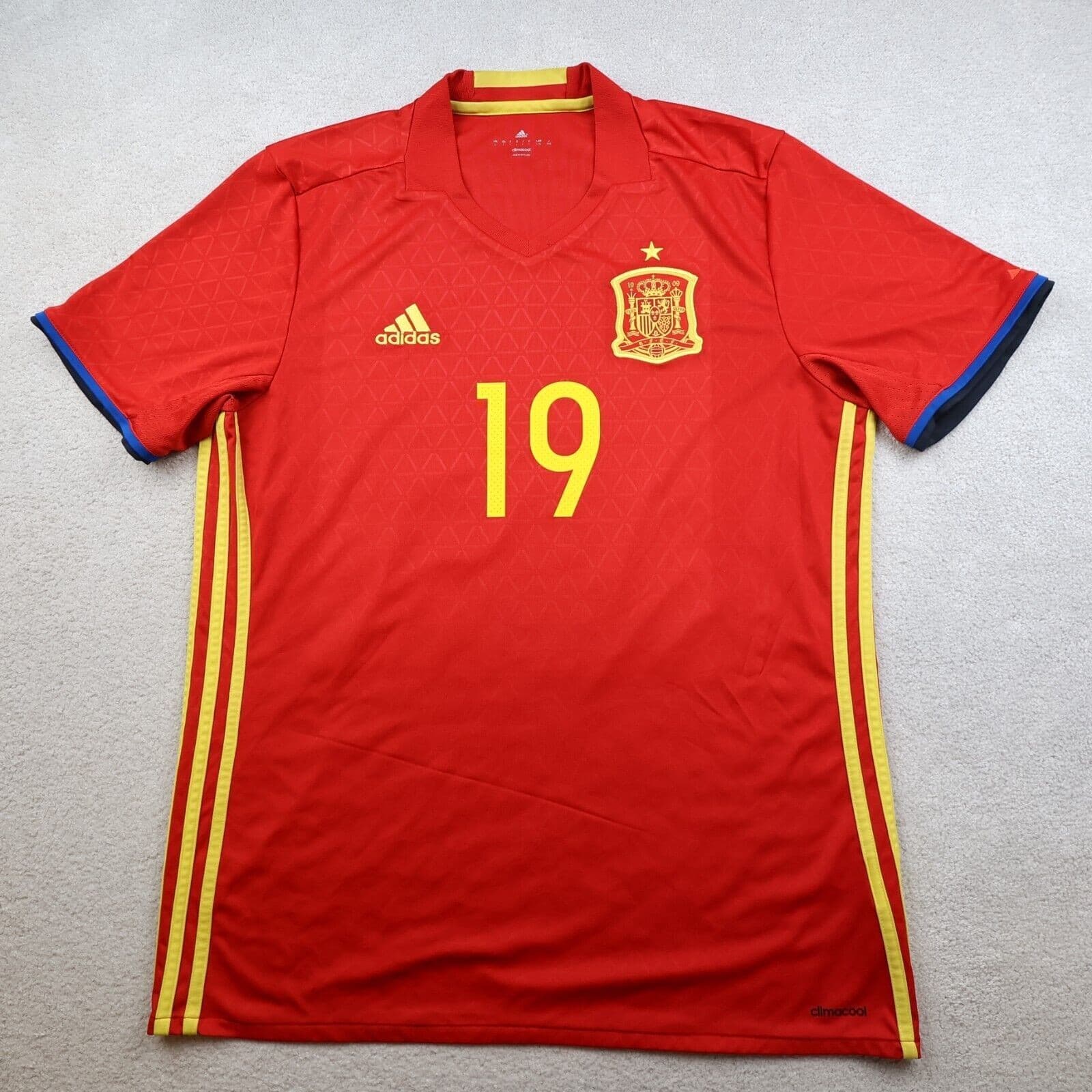 Spain Football Shirt Large Red Home Adidas 2016 2017 España Jersey Diego Costa photo 2