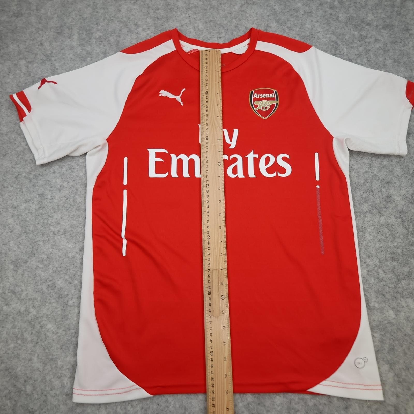 Arsenal Shirt Mens Large Red Home EPL 2014 2015 Puma Fly Emirates Jersey photo 11