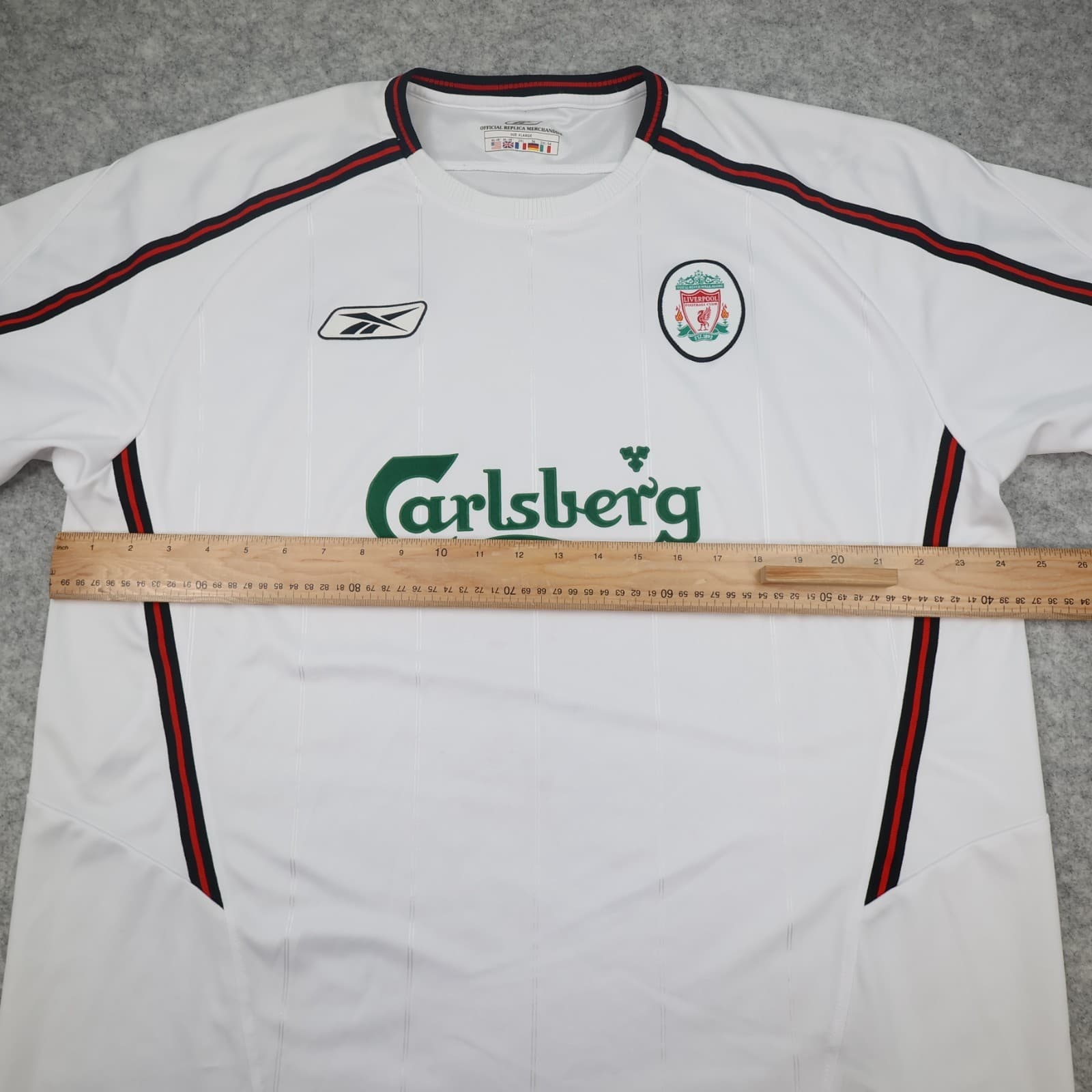 Vintage Liverpool Shirt 2XL White Away Kit 2003 2005 Reebok Jersey 46/48" photo 11