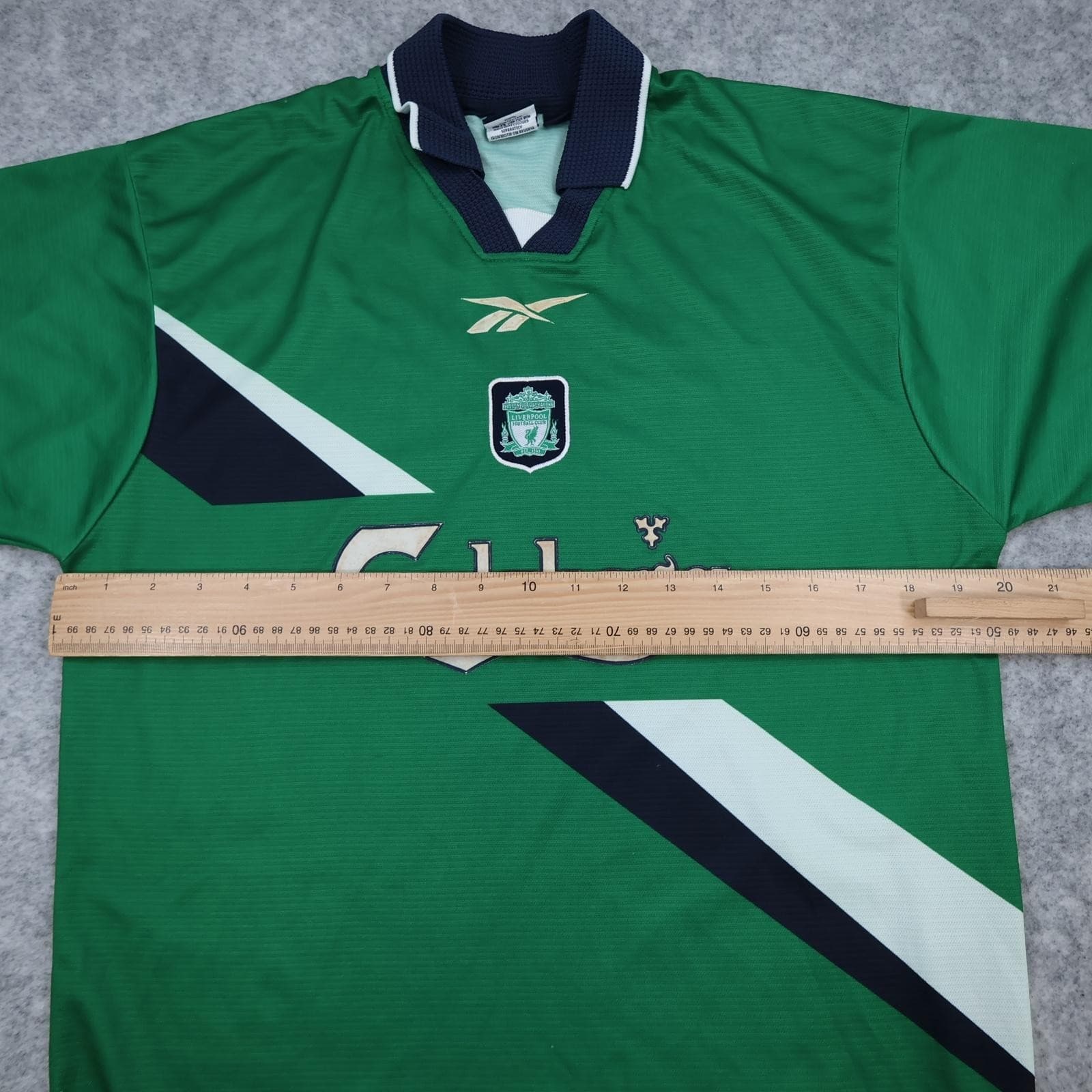 Vintage Liverpool Away Shirt Mens Small Green 1999 2001 Reebok Carlsberg photo 11