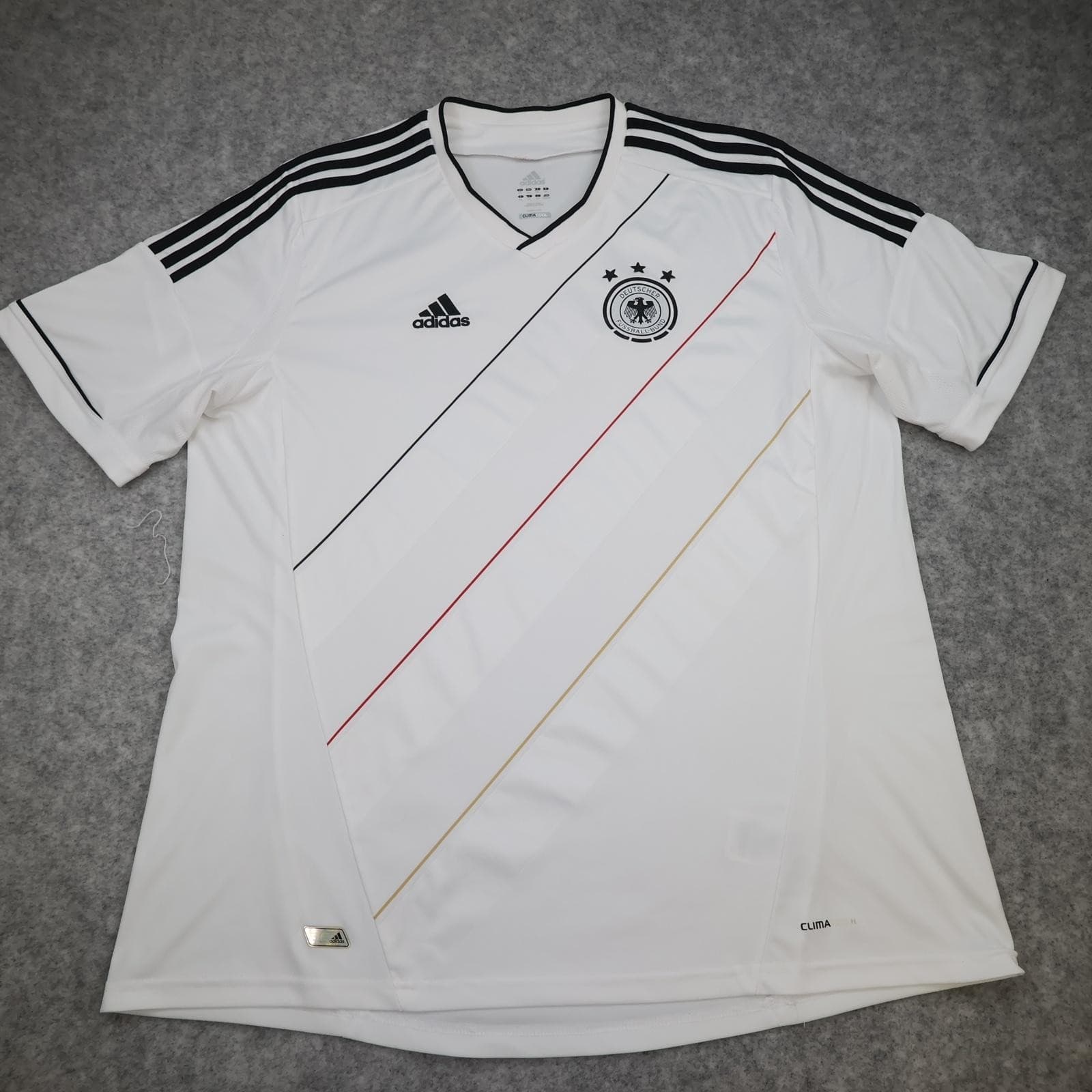 Germany Home Shirt Mens 2XL White 2012 2013 Football Adidas ClimaCool Jersey