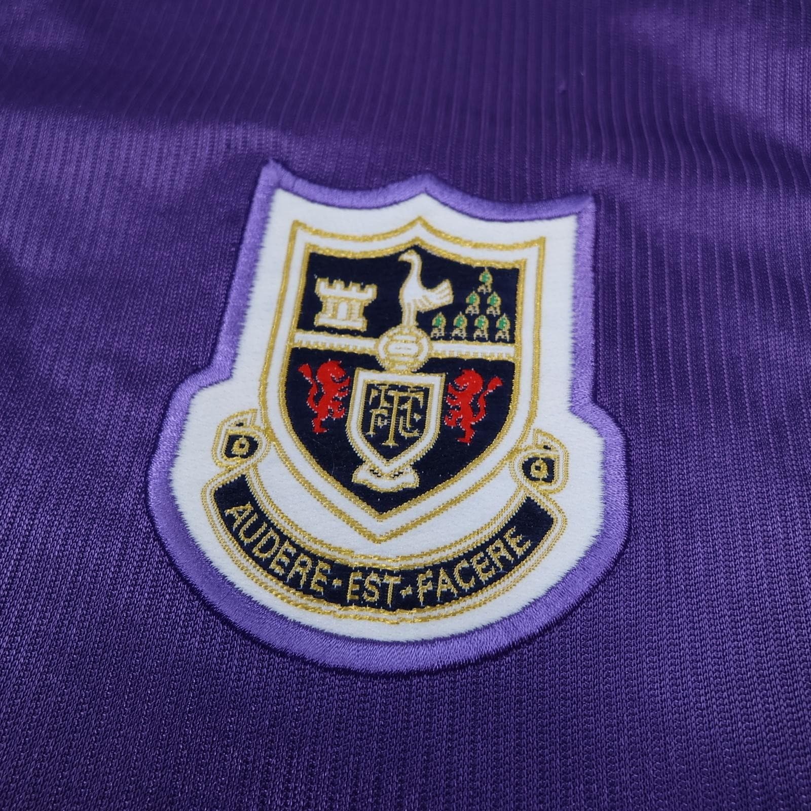 Vintage Tottenham Hotspur Shirt Mens XL Purple Away 1998 1999 Pony Jersey Soccer photo 7