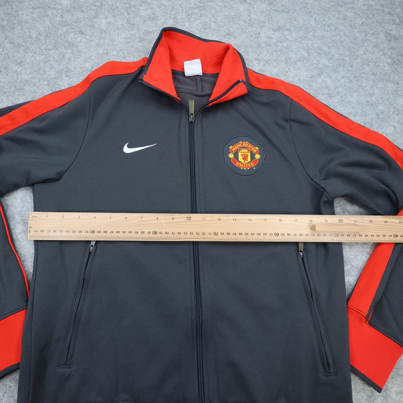 Vintage Manchester United Jacket Medium Black Training Tracksuit Nike 2010 2011 photo 9