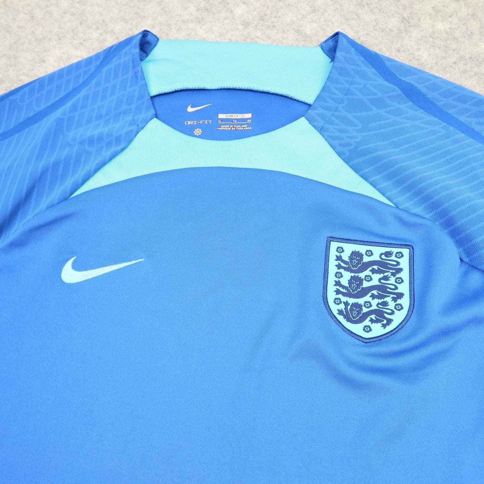 England Shirt Mens XL Blue Training 2022 2023 Football Nike Dri Fit Jersey photo 3