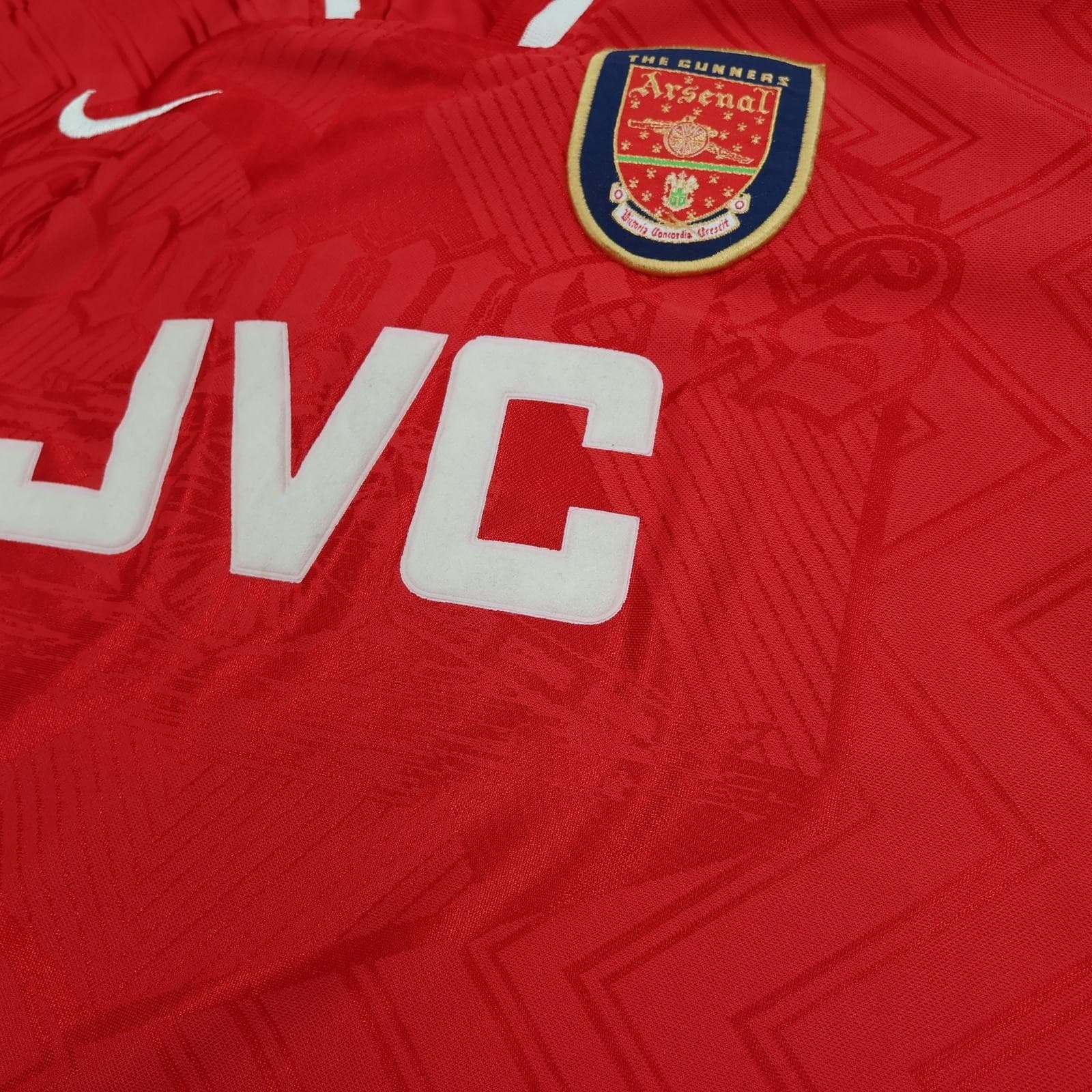 Vintage Arsenal Shirt Mens Small Red Home 1994 1995 Football Nike JVC Vieira 4 photo 5