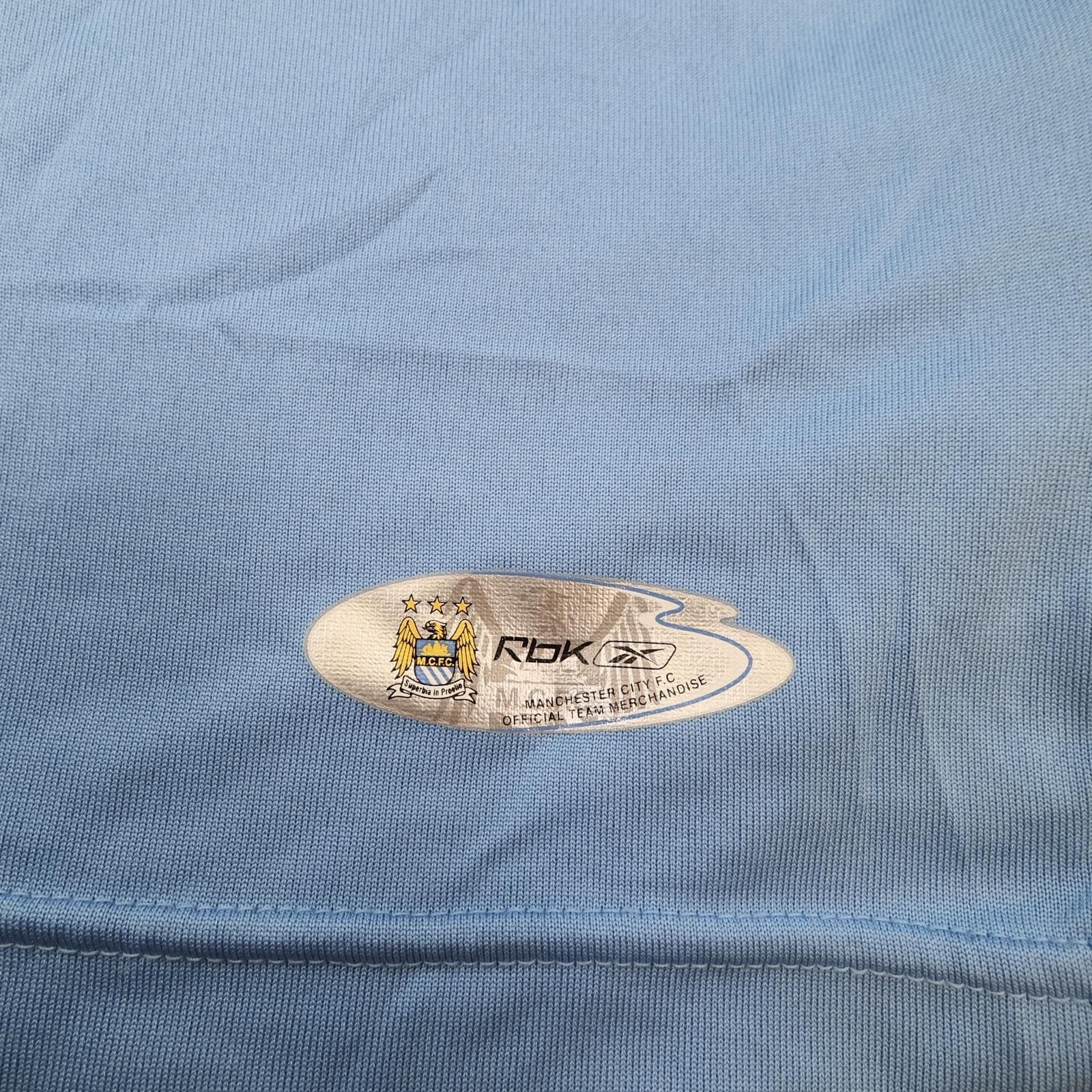 Manchester City Shirt Mens 2XL Blue Home 2006 2007 Reebok Thomas Cook Jersey photo 8