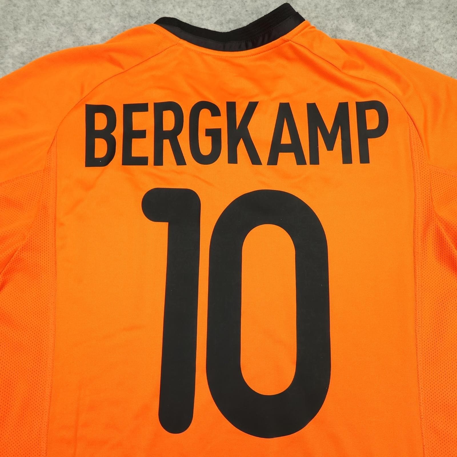 Vintage Netherlands KNVB Home Shirt Mens Large Orange 2000 2002 Nike Bergkamp 10 photo 3