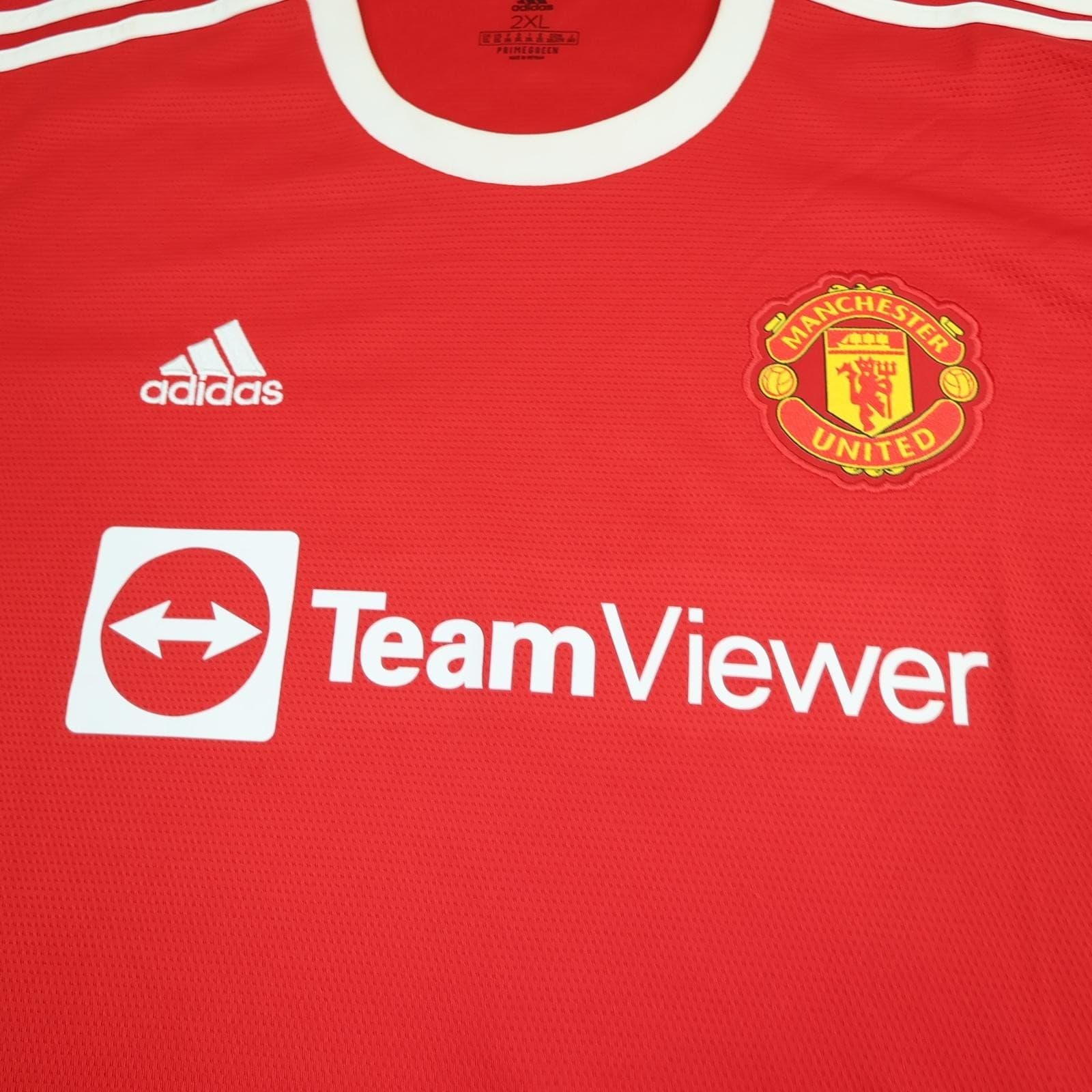 Manchester United Shirt Mens 2XL Red Home 2021 2022 Football Adidas Sancho 25 photo 3