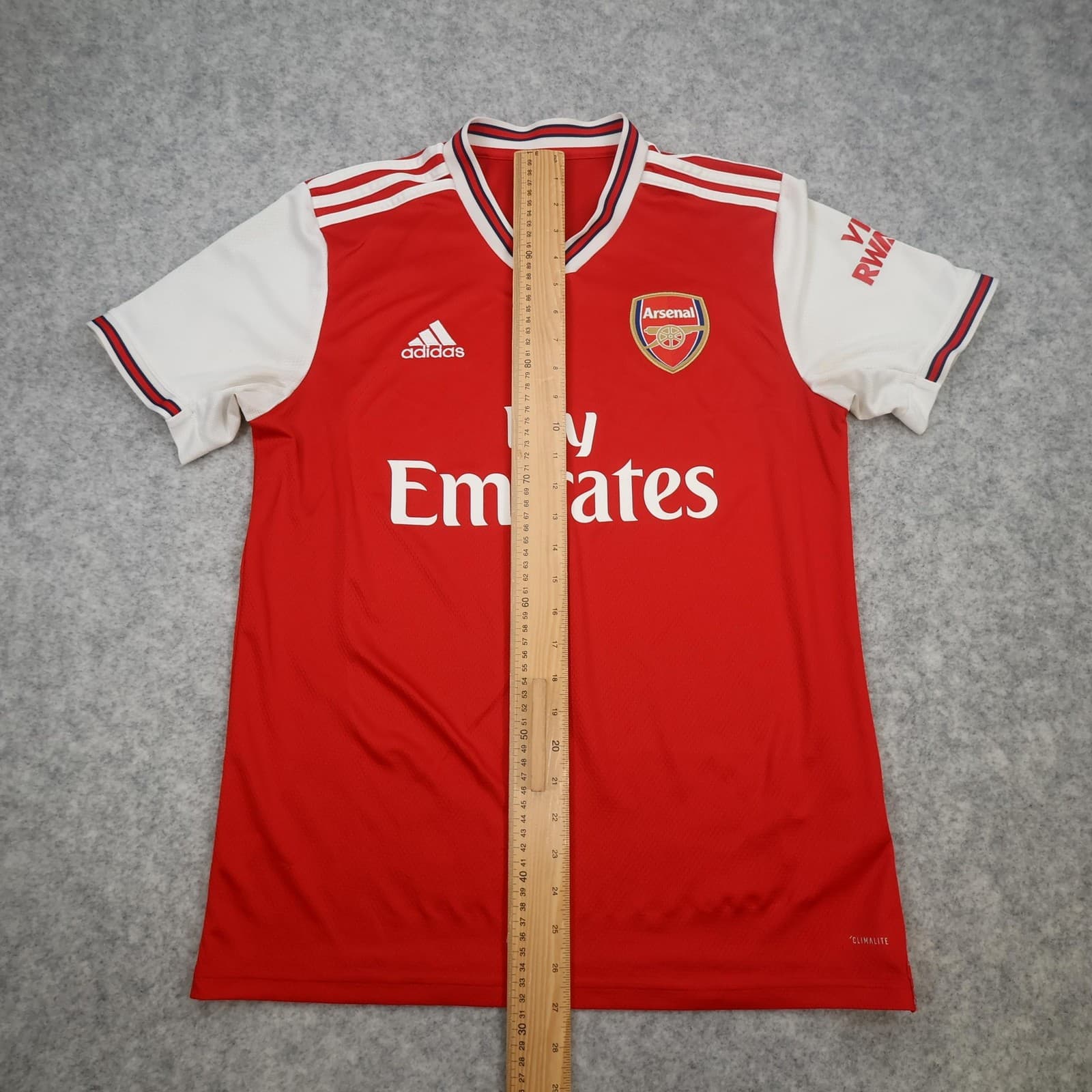Arsenal Shirt Mens Medium Red Home 2019 2020 Adidas Emirates Soccer Jersey photo 12