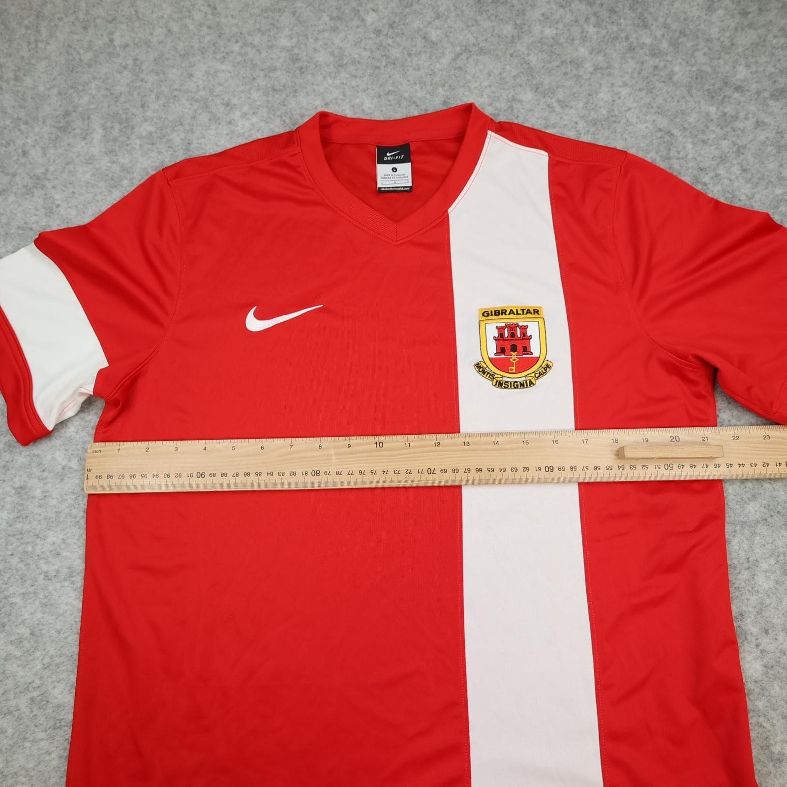 Gibraltar Home Shirt Mens Large Red Home 2012 2013 Nike Dri Fit Jersey Top photo 10