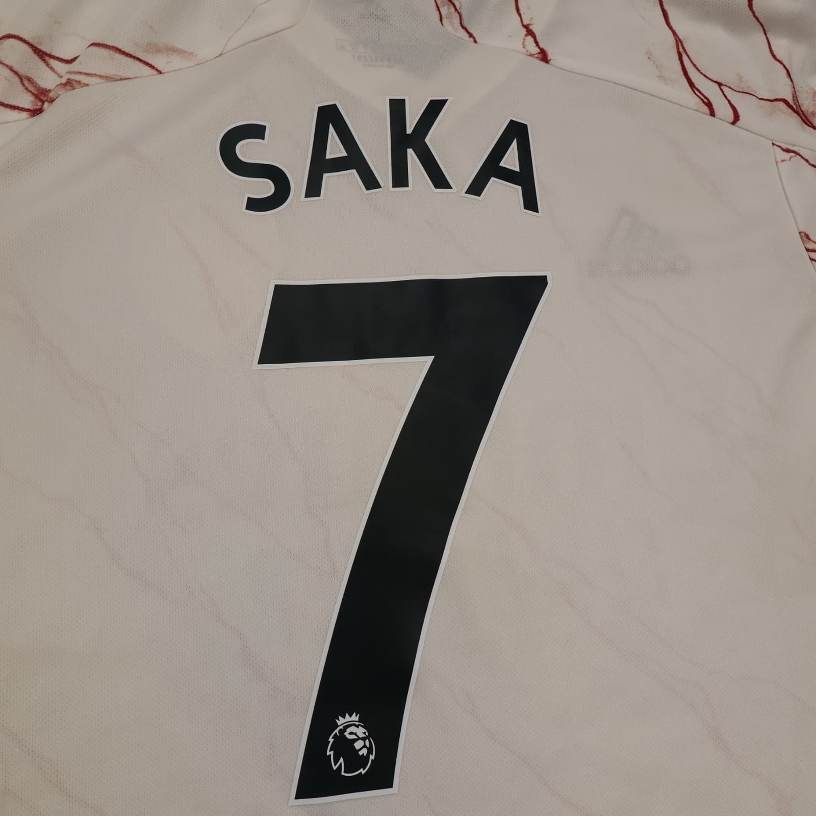 Arsenal Shirt Large White Away Kit 2021 2022 Adidas Jersey Soccer Bukayo Saka 7 photo 11