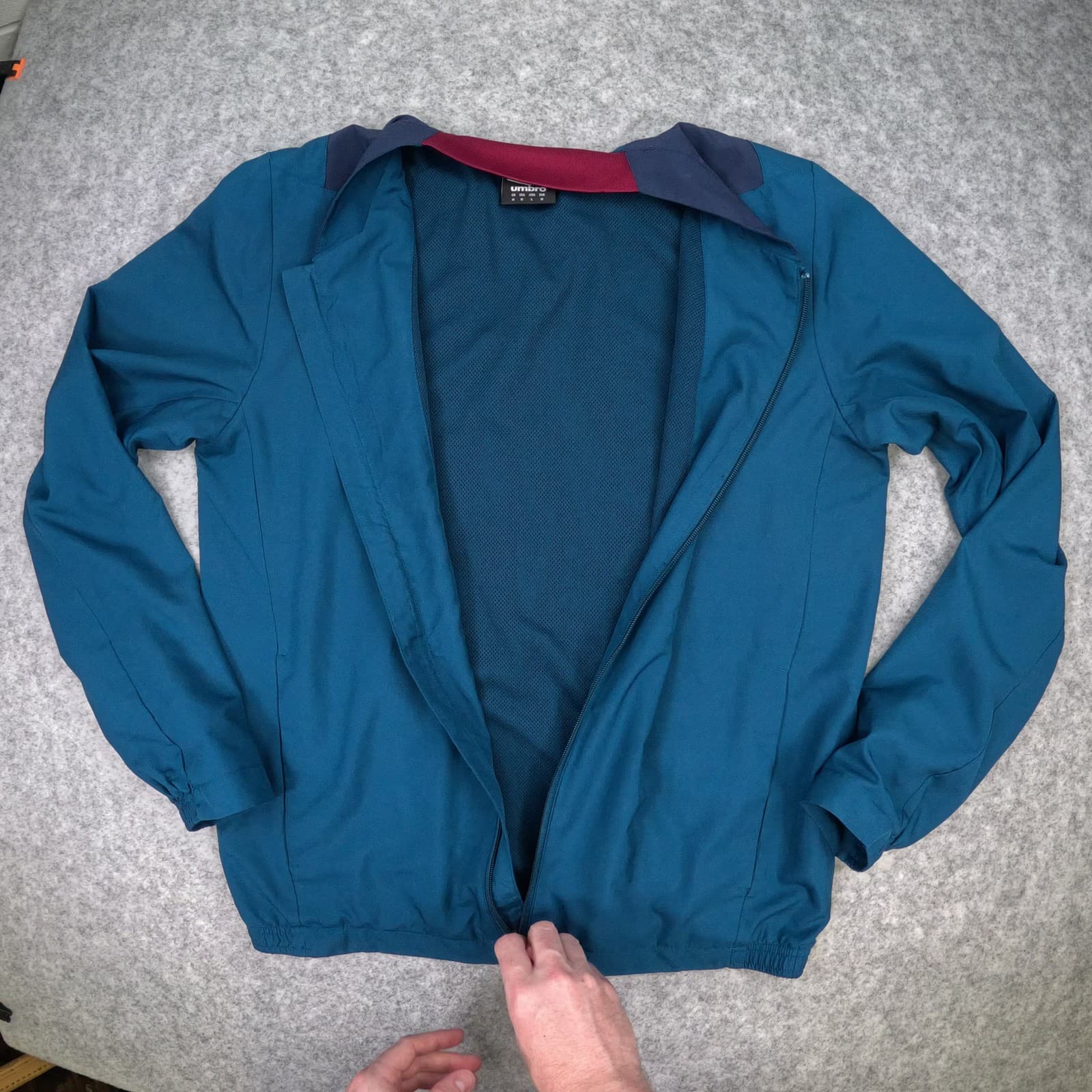 West Ham United Track Jacket Medium Blue Umbro Zip Football See Condition photo 2