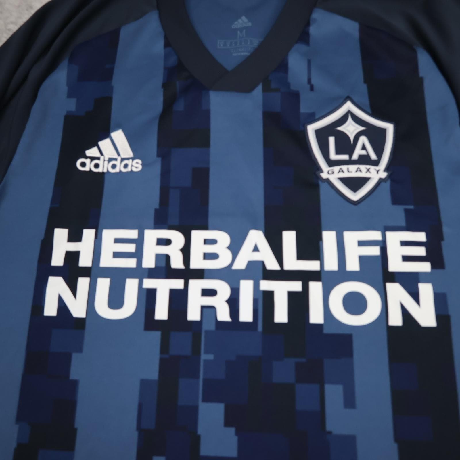 LA Galaxy Shirt Mens Medium Blue 2019 2020 Football Adidas Soccer Jersey photo 3