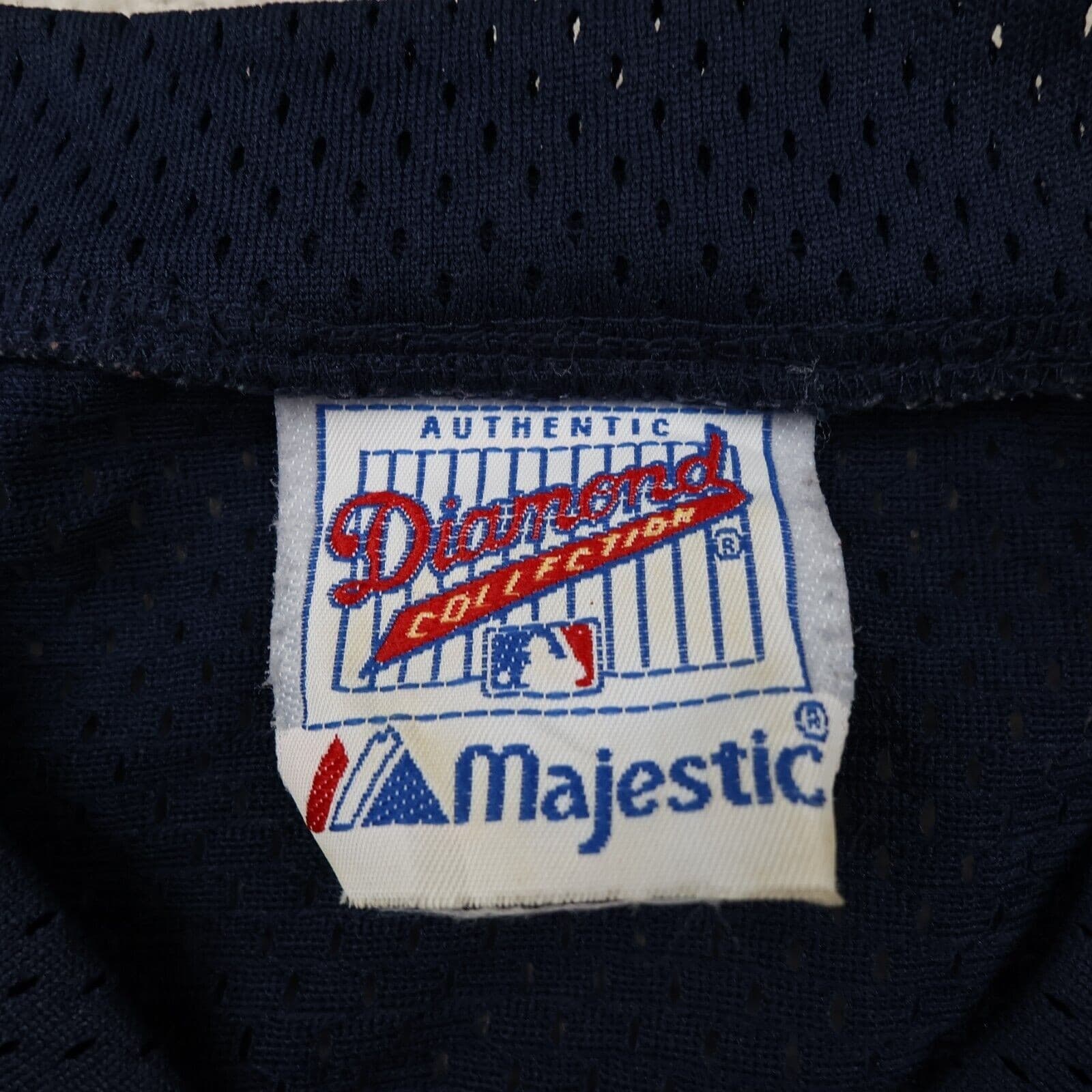 Vintage Milwaukee Brewers Jersey Large Navy Majestic Baseball MLB Diamond photo 4