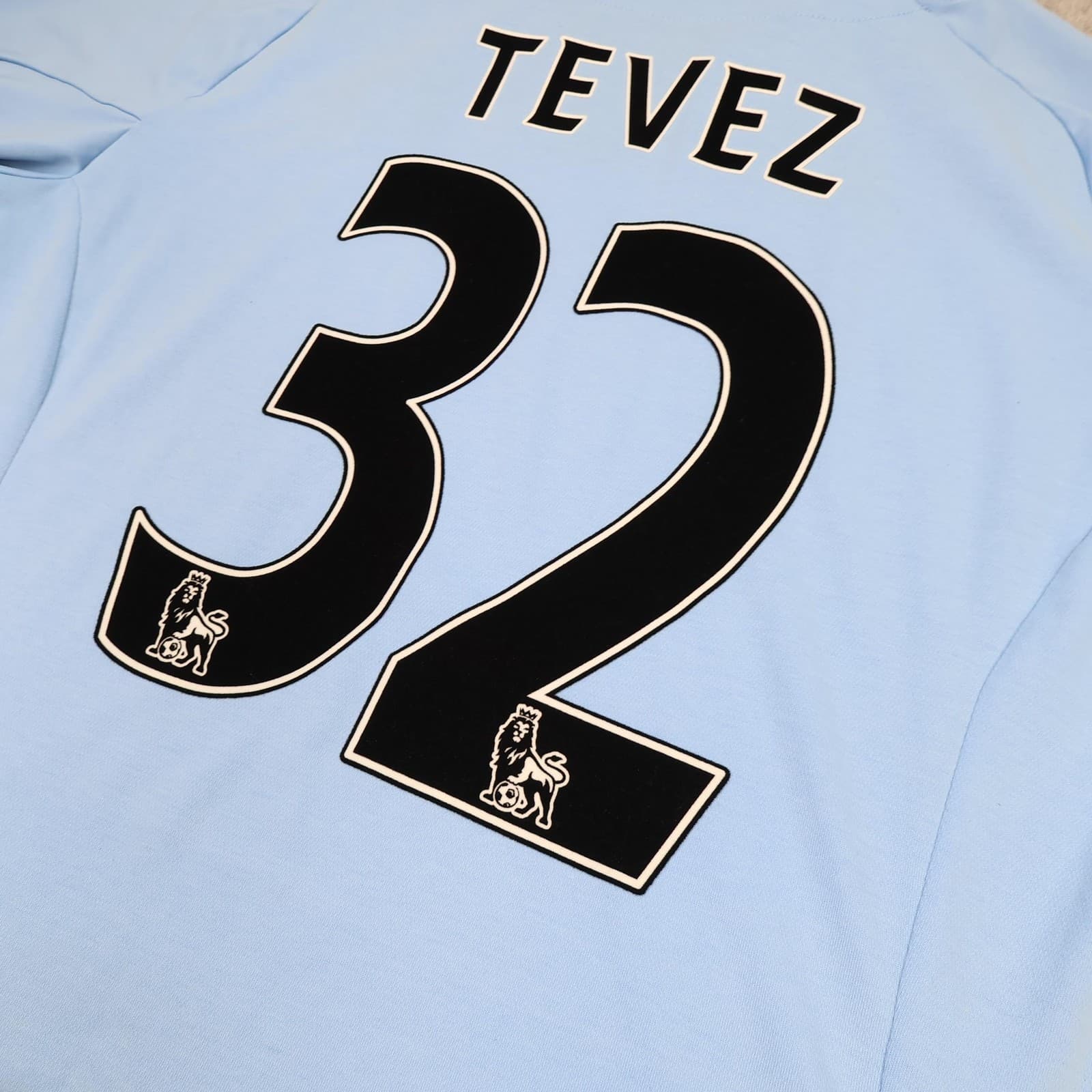 Manchester City Shirt Mens Large Blue Home 2012 2013 Umbro Tevez Soccer Jersey photo 9