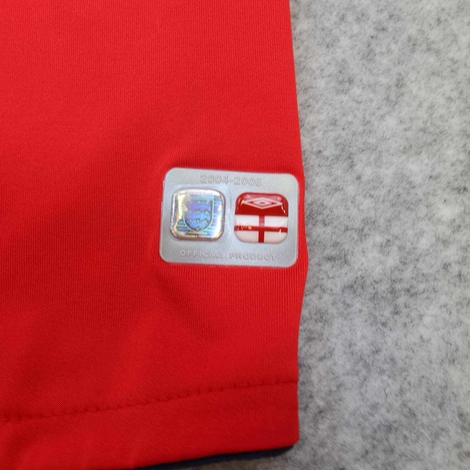 Vintage England Away Shirt Mens 2XL Red 2004 2006 Football Umbro Beckham 7 photo 6