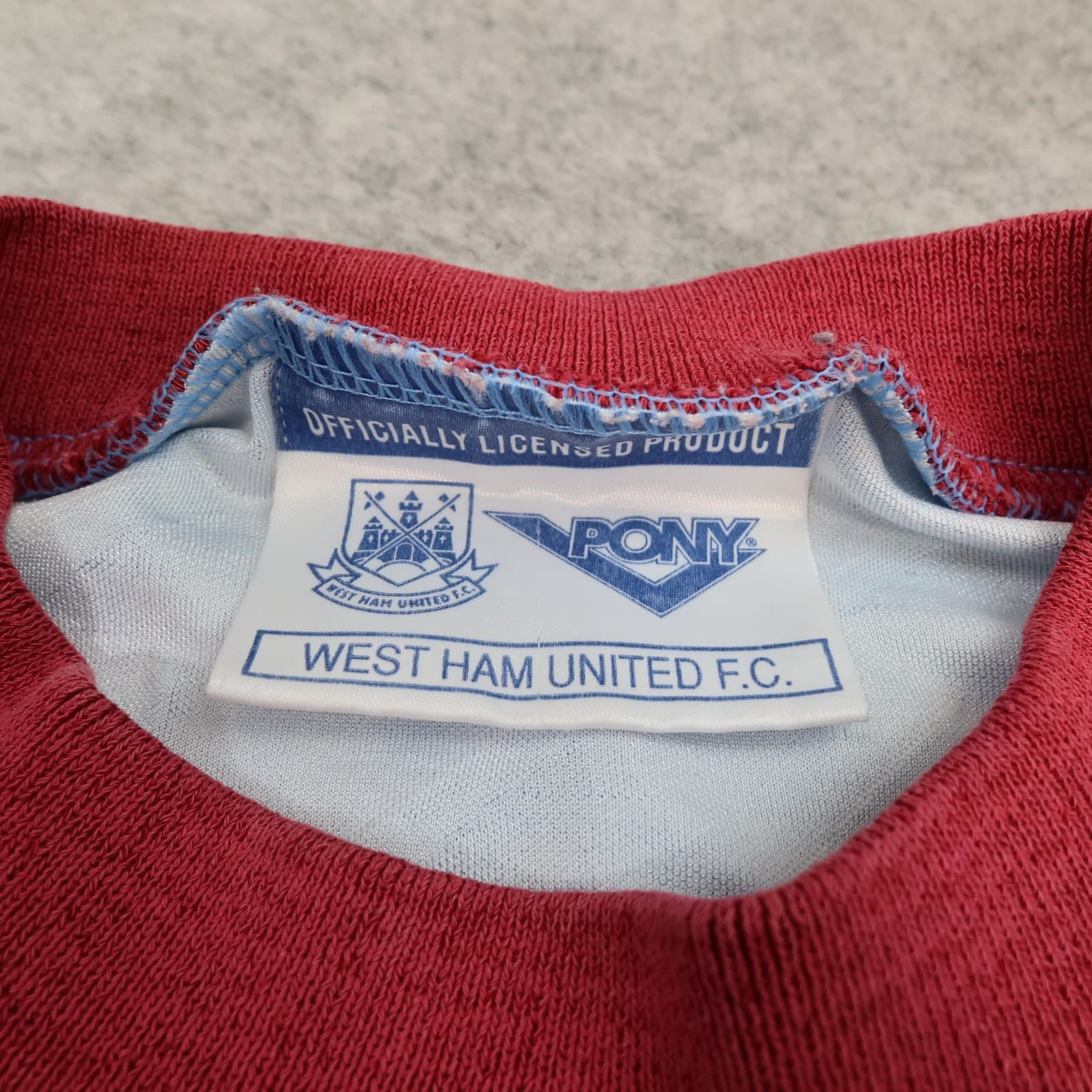Vintage West Ham United Shirt Mens 2XL Blue Away Pony Dagenham Motors 1993 1995 photo 7