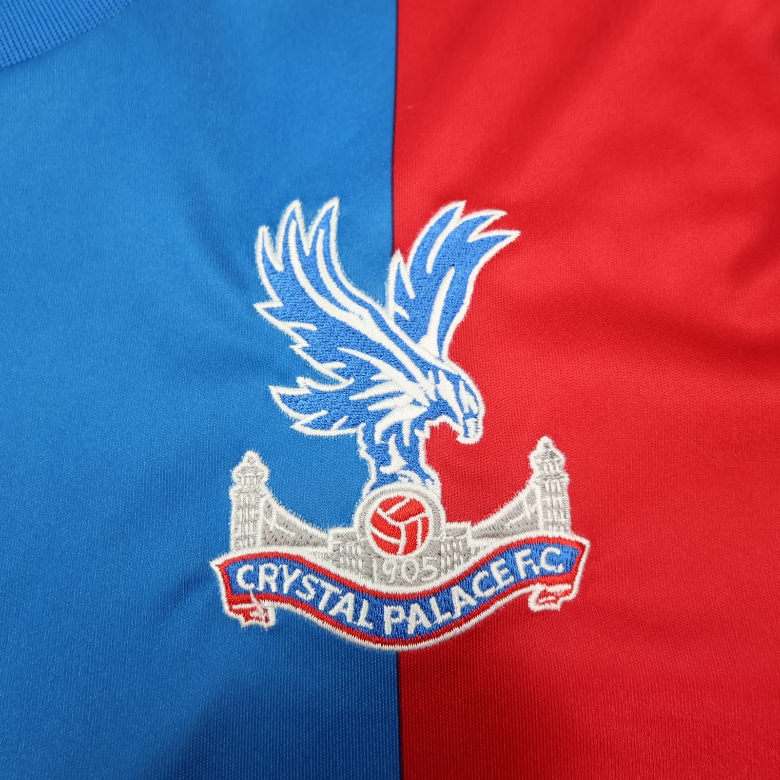 Crystal Palace Shirt 3XL Red Blue Home Kit 2015 2016 Macron Soccer Jersey 45" photo 4