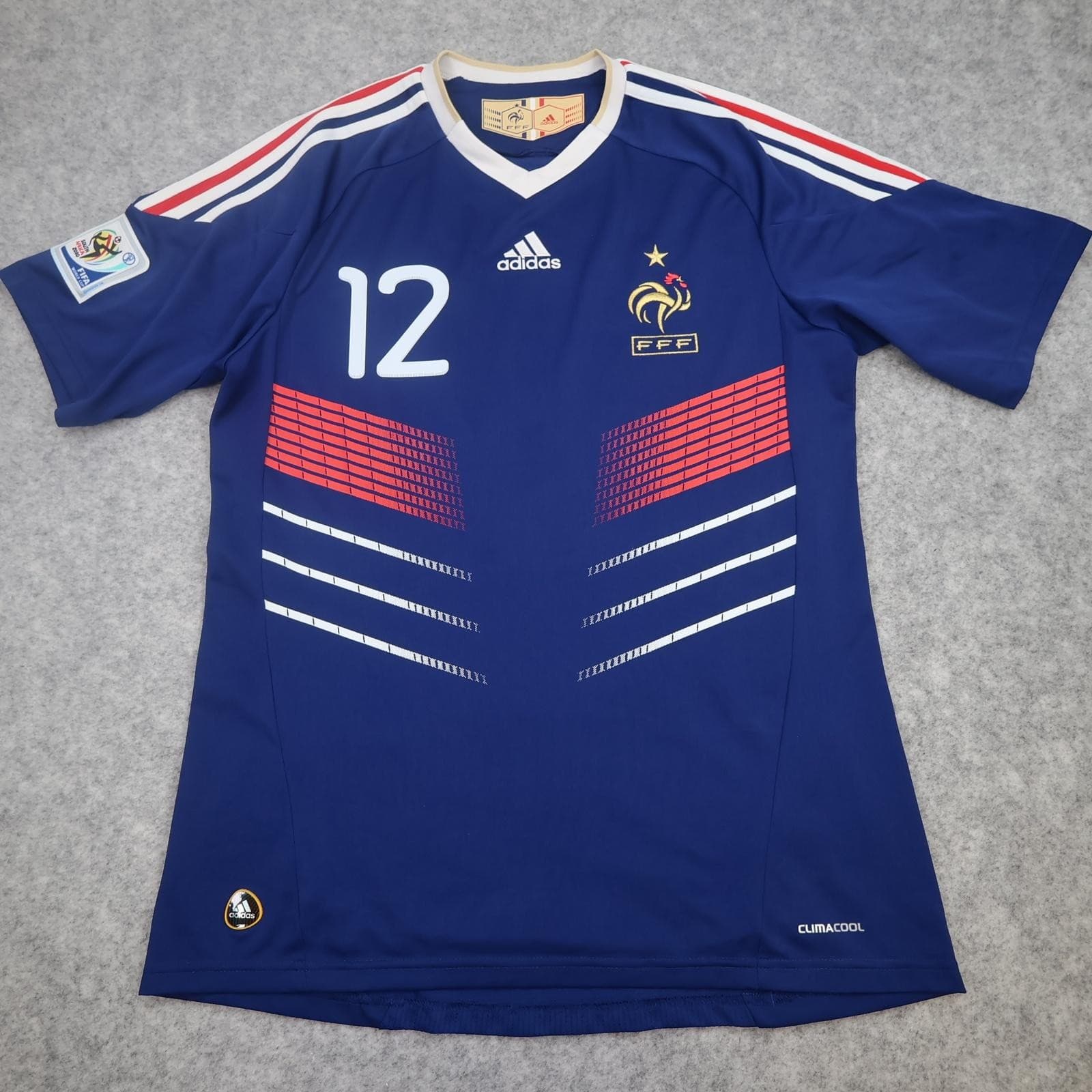 France Home Shirt Mens Large Blue 2010 Football Adidas Henry 12 Jersey photo 2