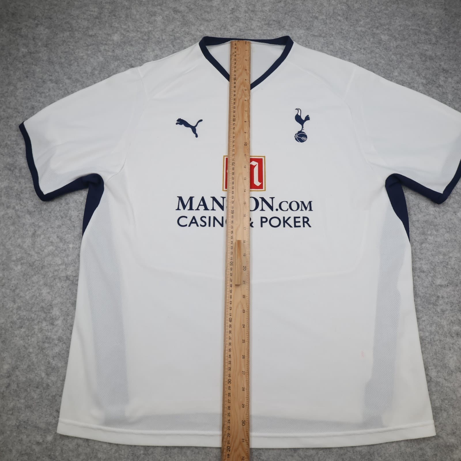 Tottenham Hotspur Shirt 2XL Puma White Home Kit 2008 2009 Soccer Jersey photo 12