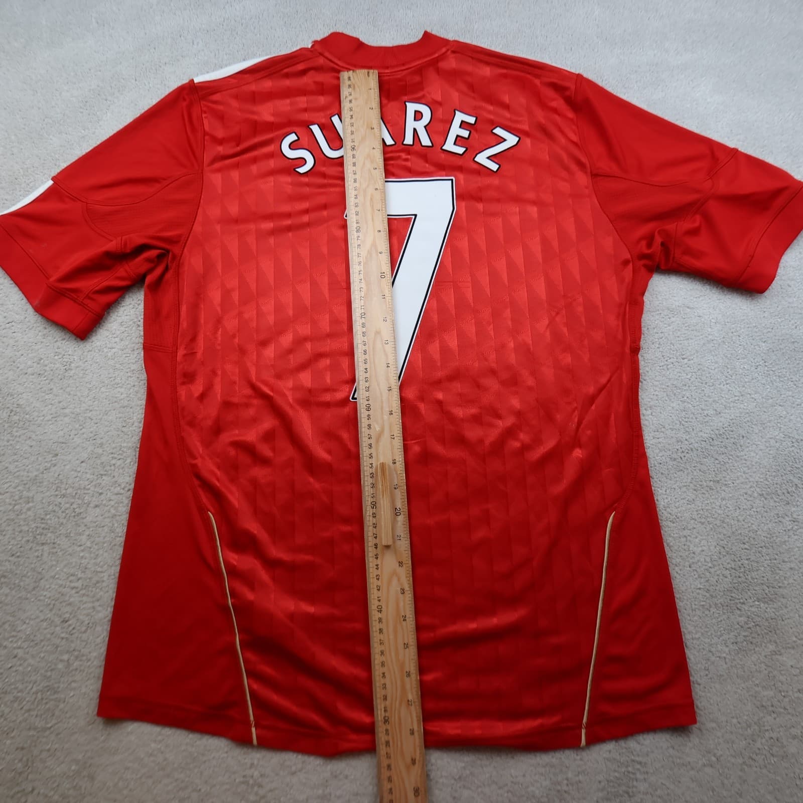 Liverpool Shirt Large Red Home Kit 2010 2011 2012 Adidas Soccer Jersey Suarez 7 photo 14