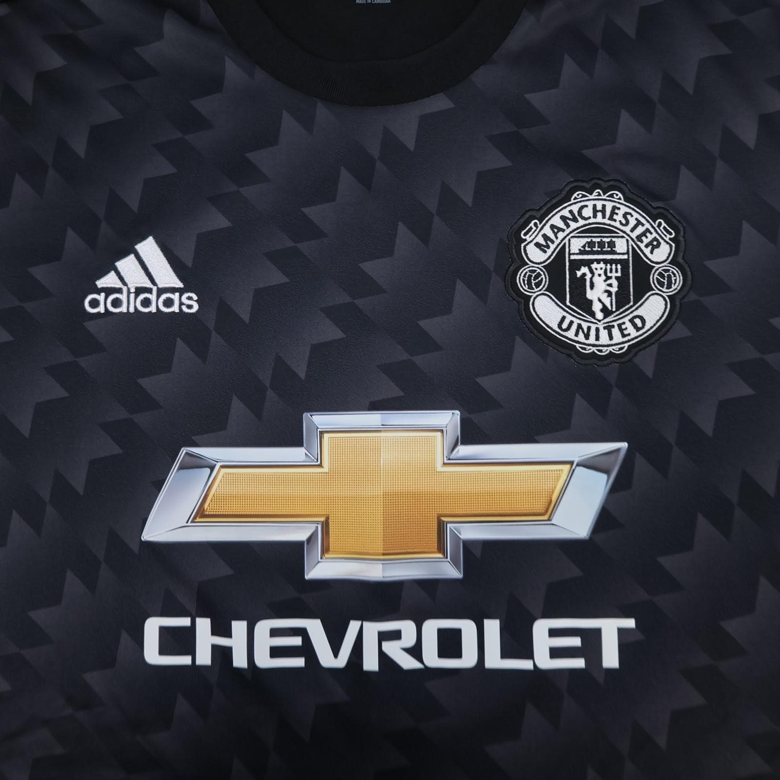 Manchester United Shirt Mens Medium Black Away 2017 2018 Adidas Bailly 3 photo 3