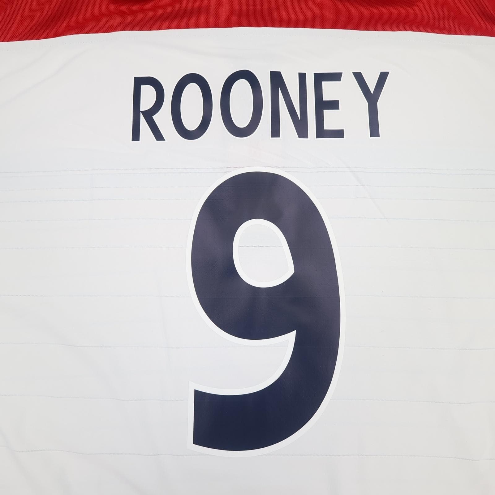 Vintage England Home Shirt Mens 2XL White 2000s Football Umbro Rooney 9 Jersey photo 3