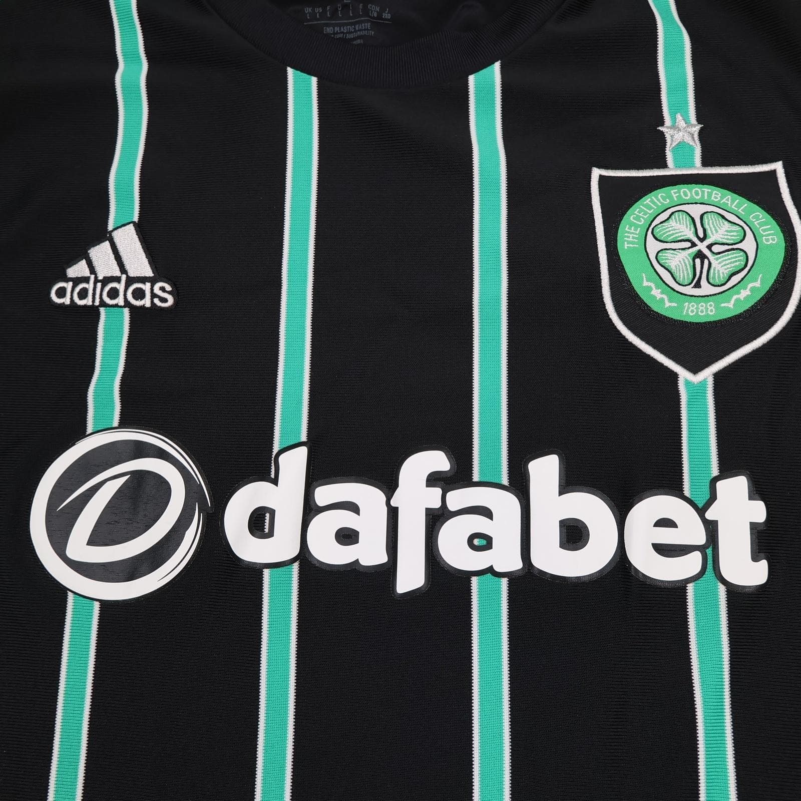 Celtic Shirt Mens Large Black Away 2022 2023 Football Soccer Adidas Jersey photo 3
