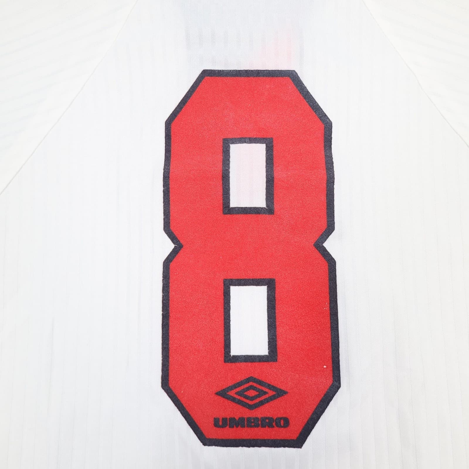 Vintage England Home Shirt Mens 2XL White 1998 1999 Umbro VAPA TECH Jersey 90s photo 12