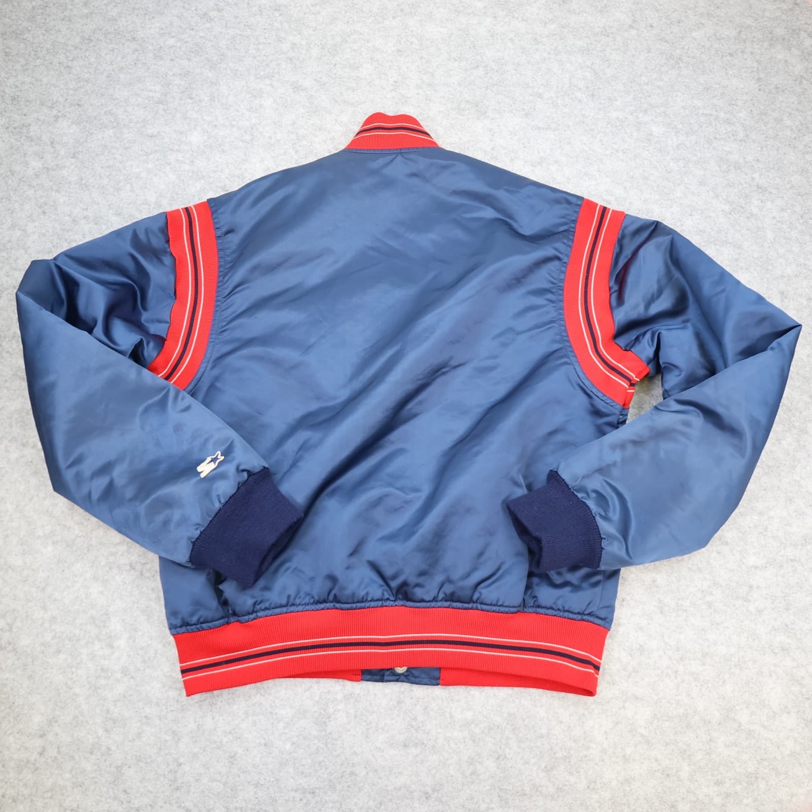Vintage Cleveland Indians Varsity Jacket Medium Satin 1980s Starter Baseball photo 3
