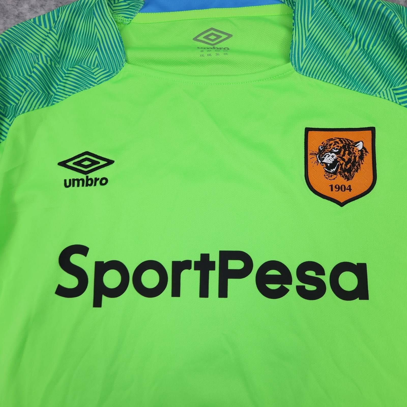 Hull City Goalkeeper Shirt Mens XXL Green EFL Football Umbro Marshall 1 photo 3