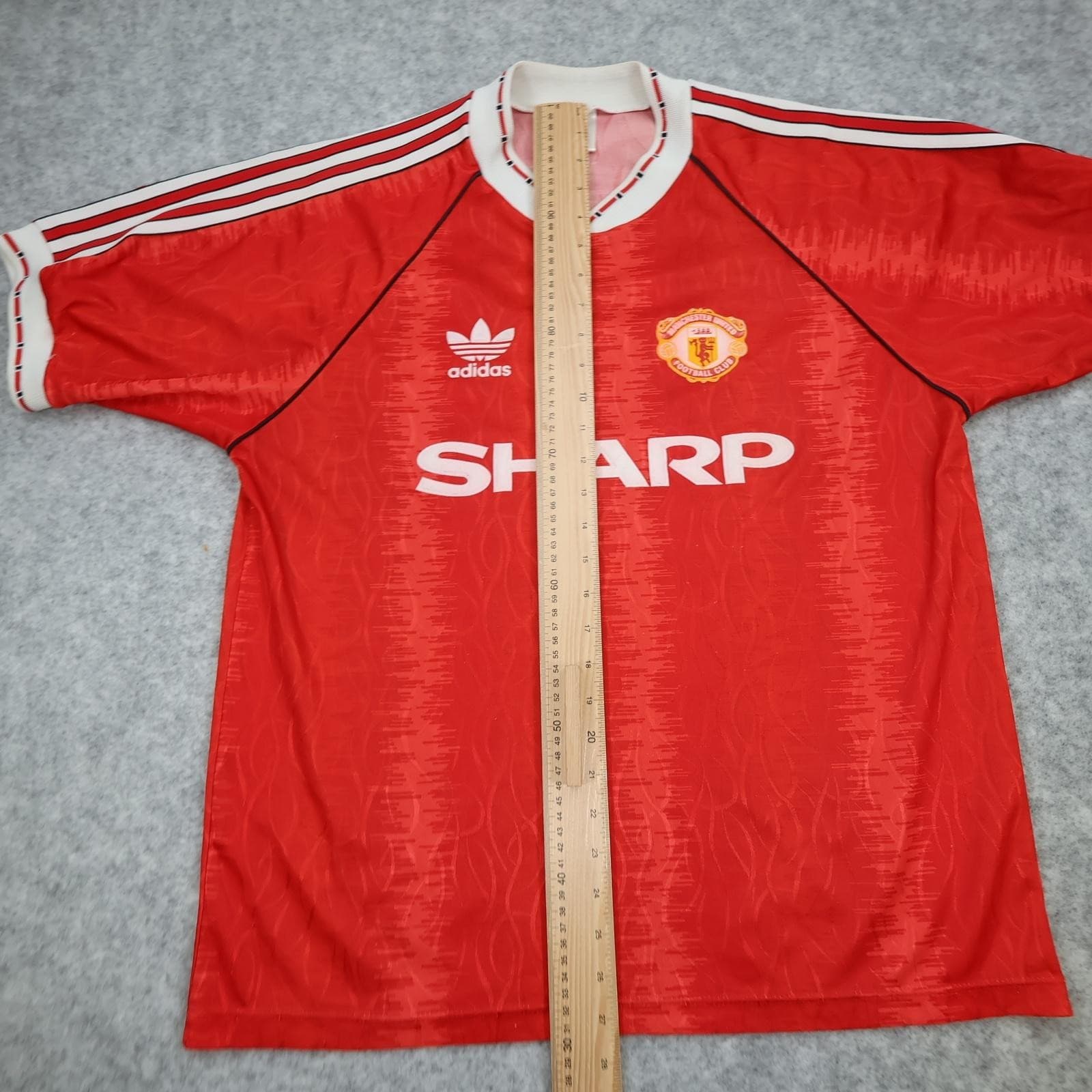 Vintage Manchester United Shirt Mens Large Red Home 1990 1992 Adidas Sharp 90s photo 10