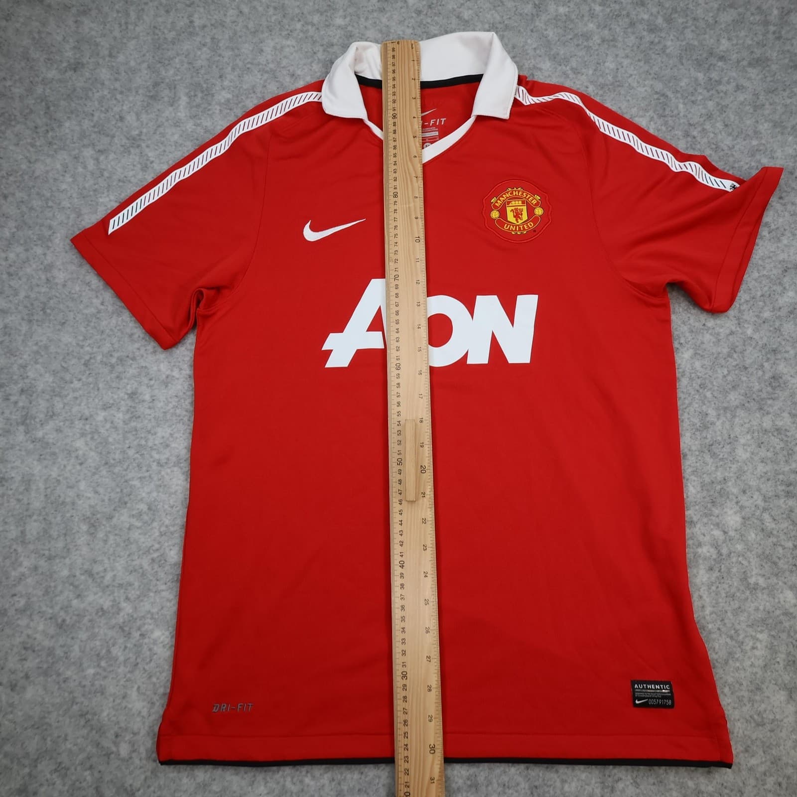 Manchester United Shirt Mens Medium Red Home EPL 2010 2011 Nike AON JS Park 13 photo 16