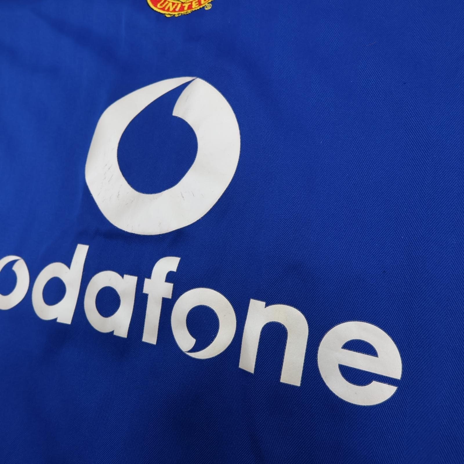 Vintage Manchester United Shirt Mens Medium Blue Away 2005 2006 Nike Vodafone photo 8
