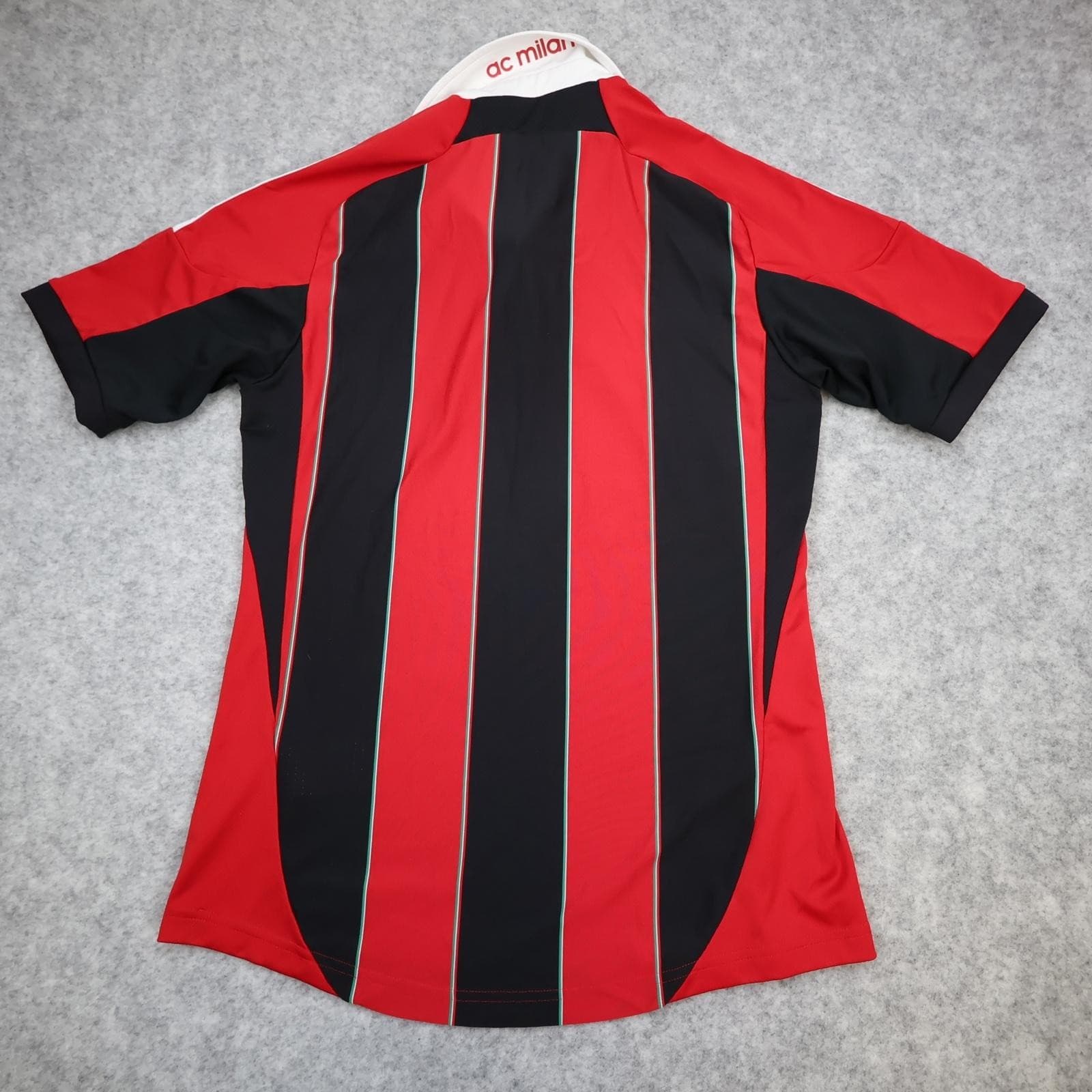AC Milan Shirt Mens Small Red Black Home 2012 2013 Football Adidas Fly Emirates photo 6