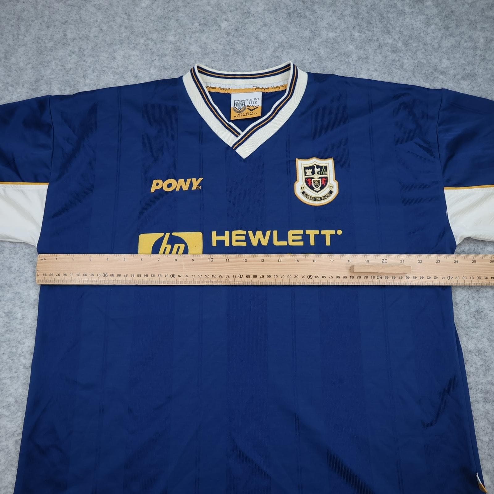 Vintage Tottenham Hotspur Shirt Mens XL Blue Away 1997 1998 Football Pony HP photo 12