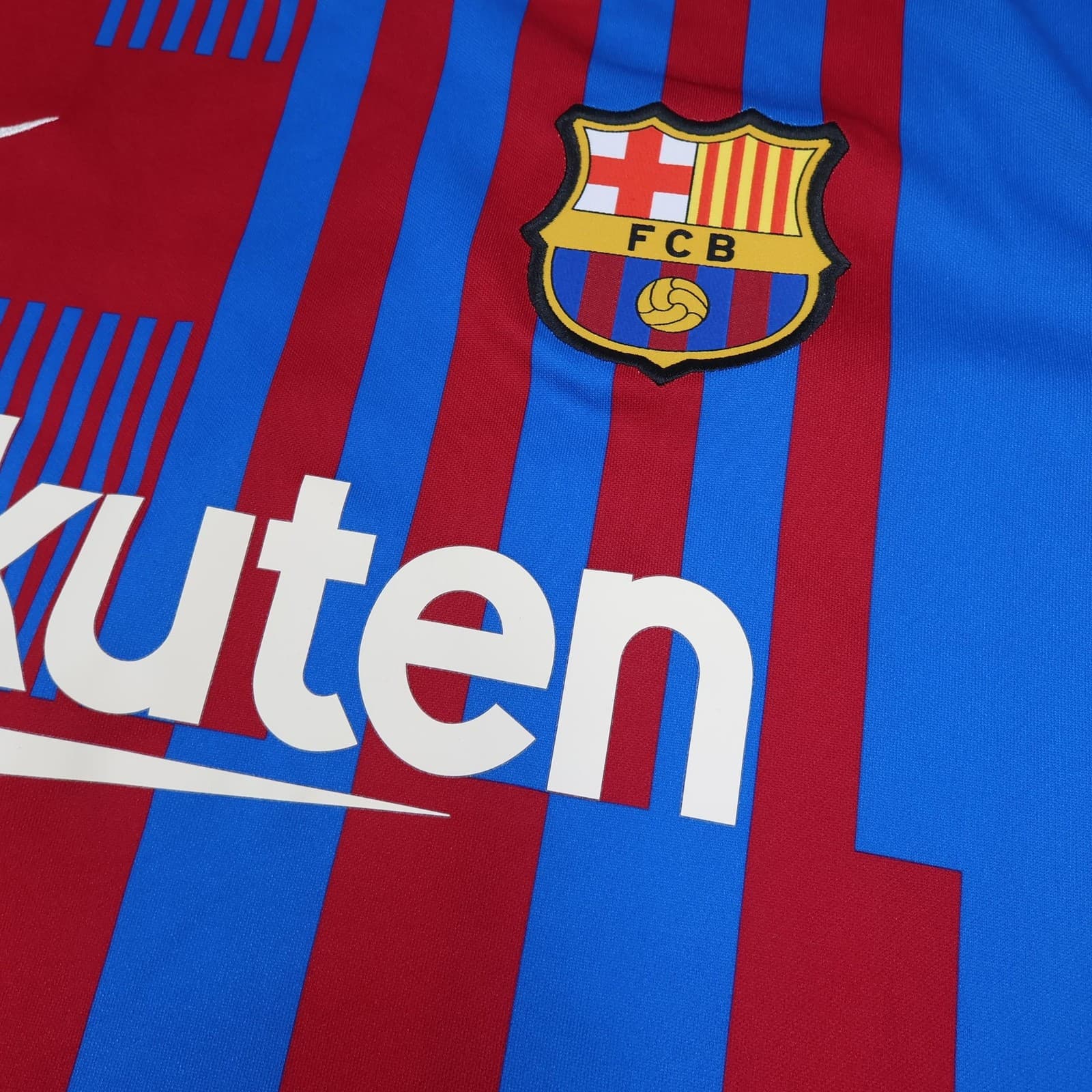 Barcelona Shirt Mens XL Red Blue Home 2021 2022 Football Nike Soccer Jersey photo 5