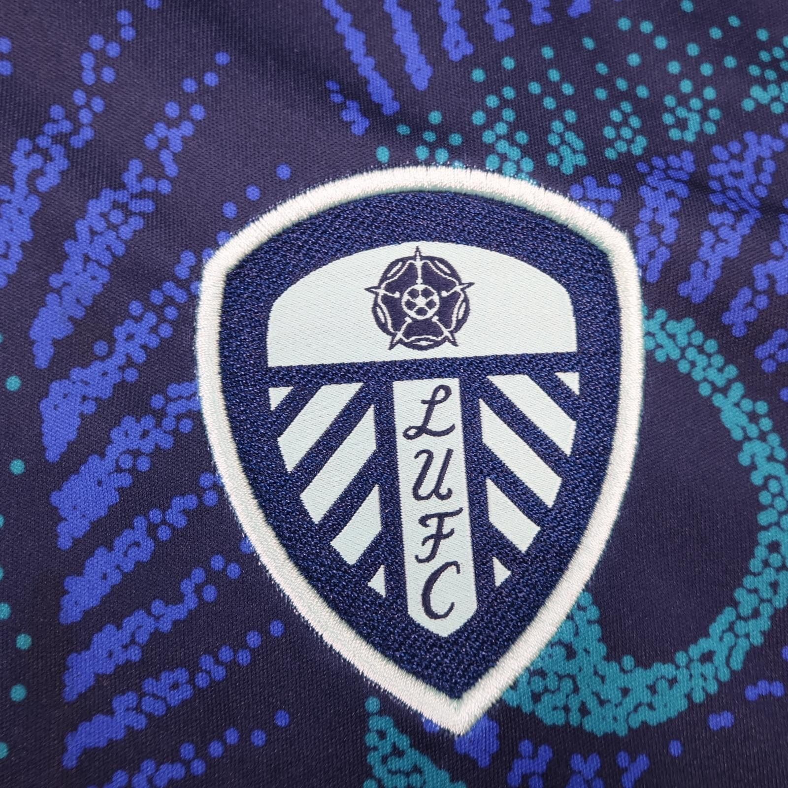 Leeds United Shirt Mens XL Blue 3rd Kit 2023 2024 EFL Football Adidas BOXT photo 4