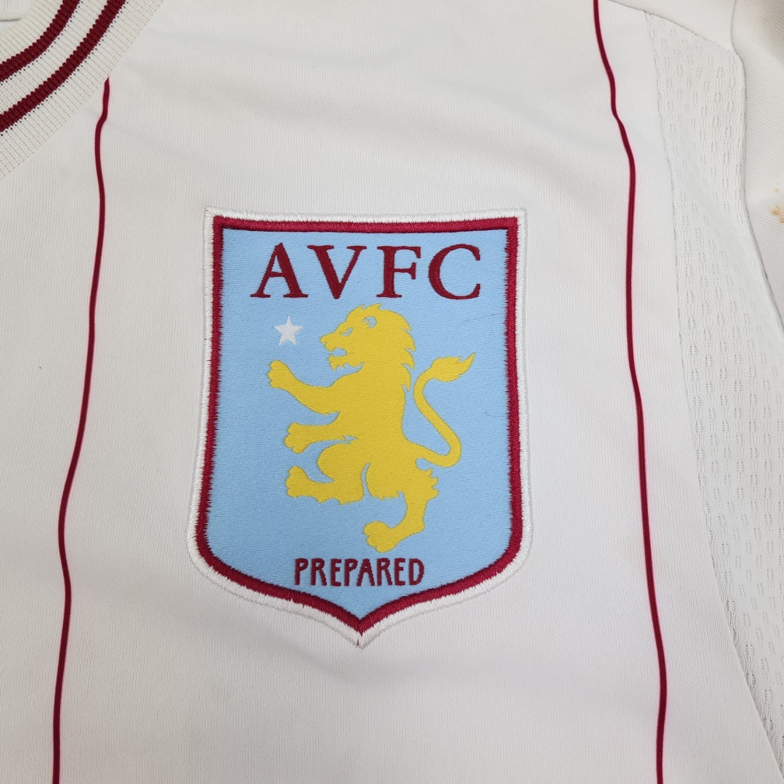 Aston Villa Shirt Medium White Away Kit 2014 2015 Macron Soccer Jack Grealish 40 photo 9