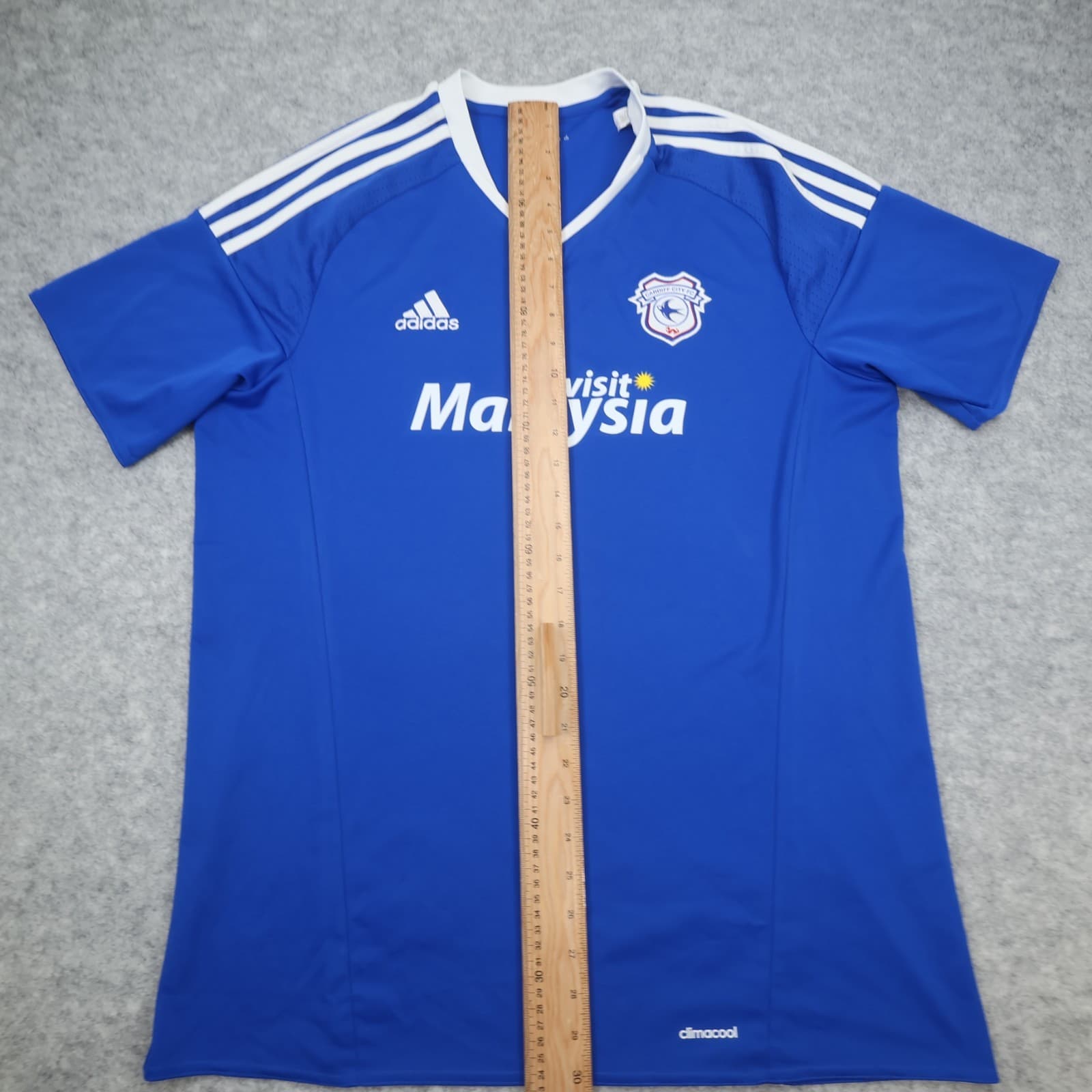Cardiff City Shirt Extra Large Blue 2016 2017 Adidas Soccer Jersey Football photo 10