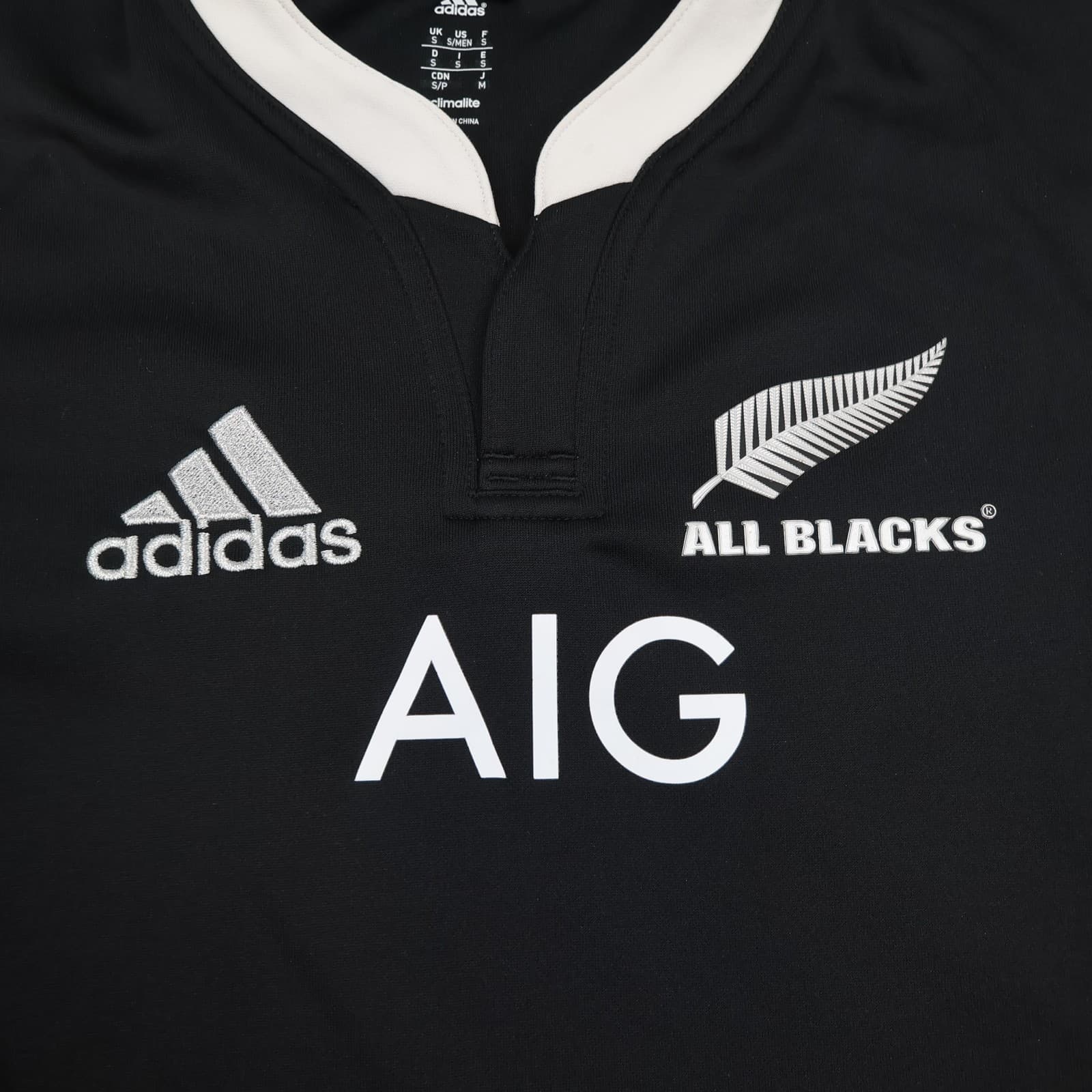New Zealand Rugby Shirt Small Black Home Kit 2017 Adidas Jersey photo 3