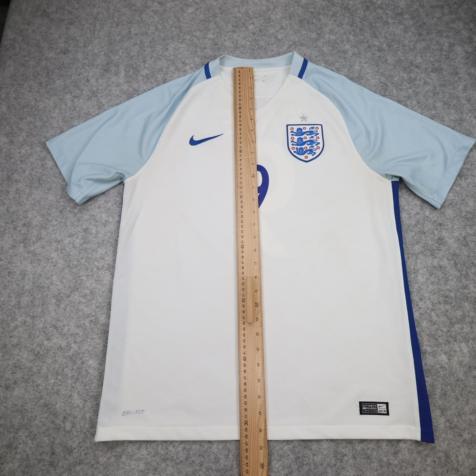 England Home Shirt Mens Large White 2016 2017 Football Nike Dri Fit Kane 9 photo 15
