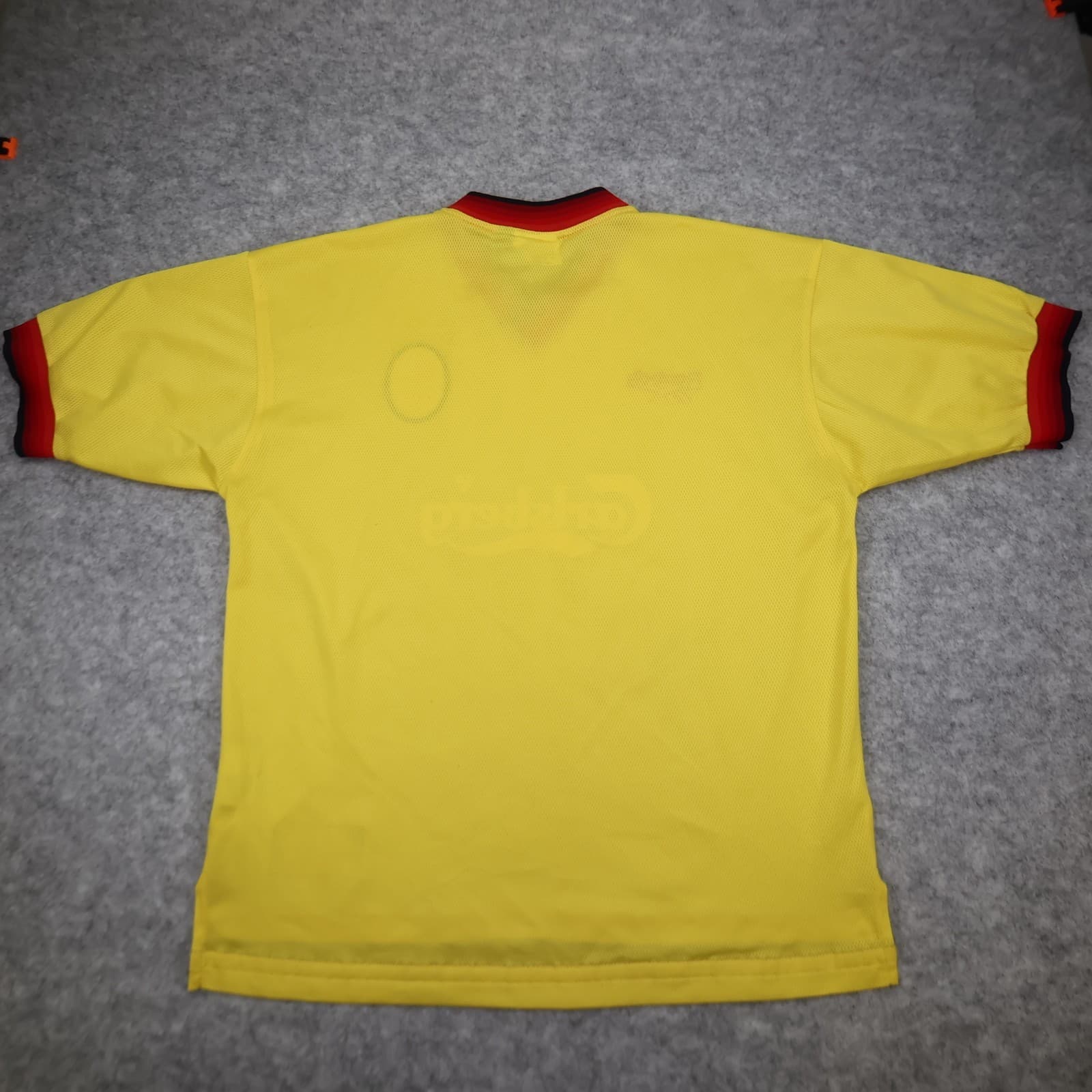 Vintage Liverpool Shirt Large Yellow Away Kit 1997 1999 Reebok Soccer Jersey photo 2